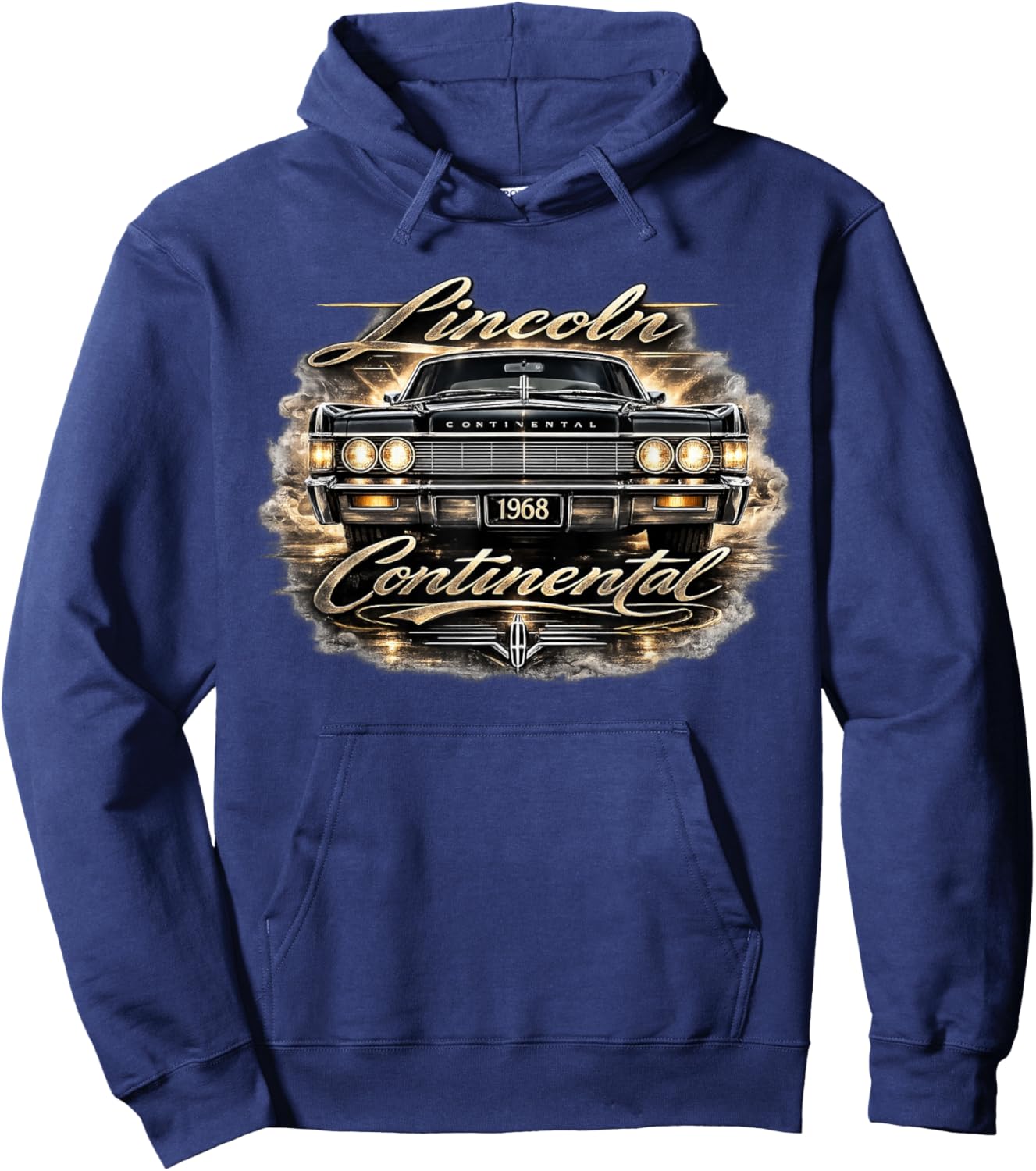 1968 Lincoln Continental Front End Hoodie - Hoodie | Navy