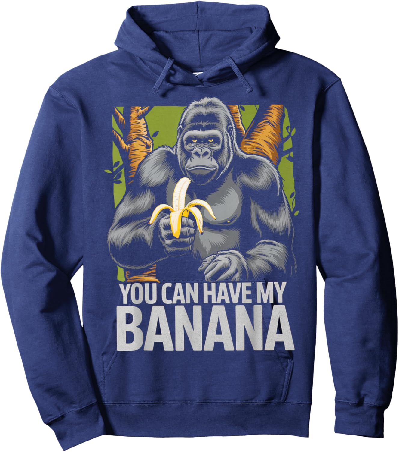 Funny Animal Gorilla Adult Humor Hoodie - Hoodie | Navy