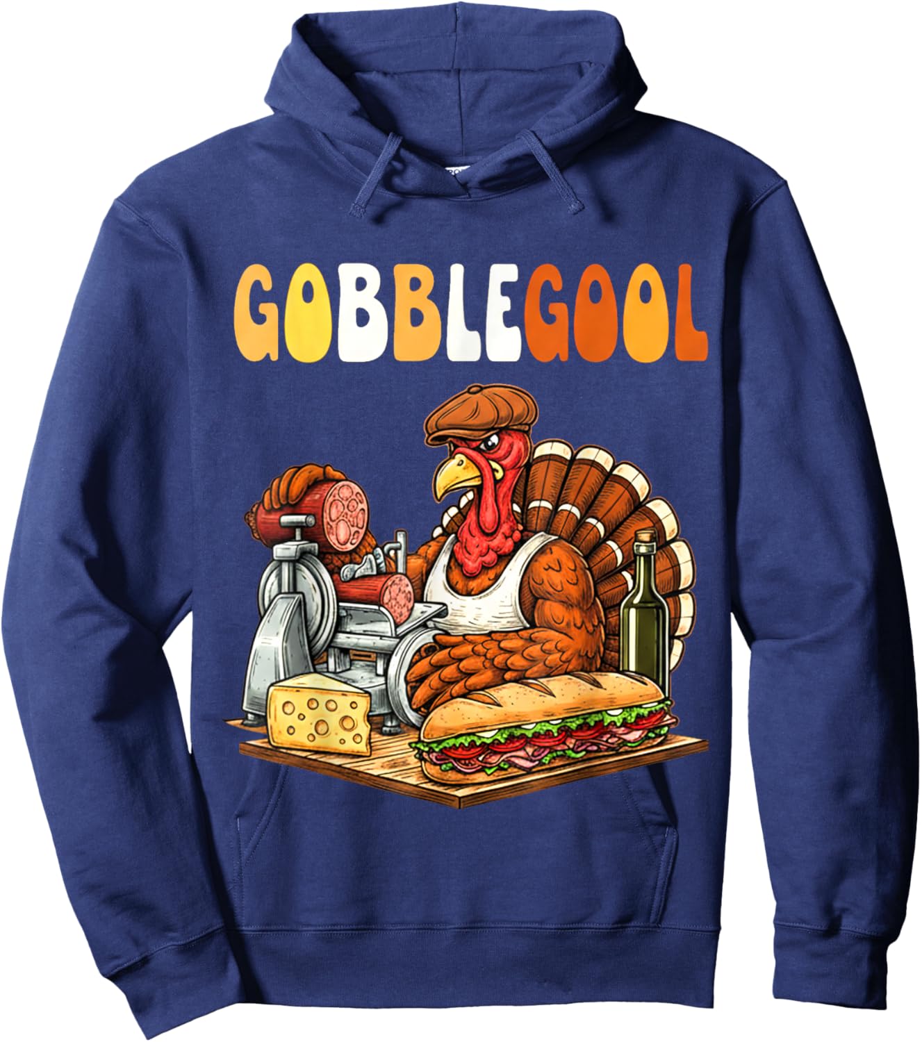Gobblegool Turkey Thanksgiving Hoodie - Hoodie | Navy