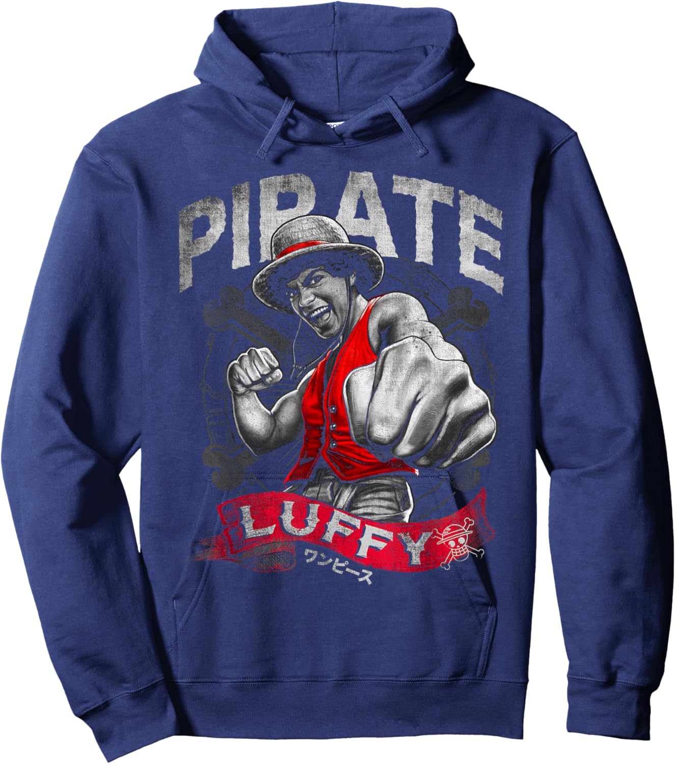 One Piece Pirate Luffy Hoodie - Hoodie | Navy