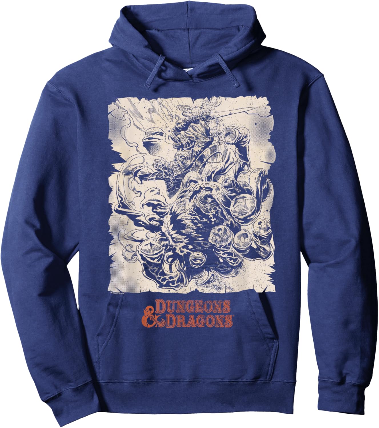 Dungeons & Dragons Retro Beholder Combat Hoodie - Hoodie | Navy