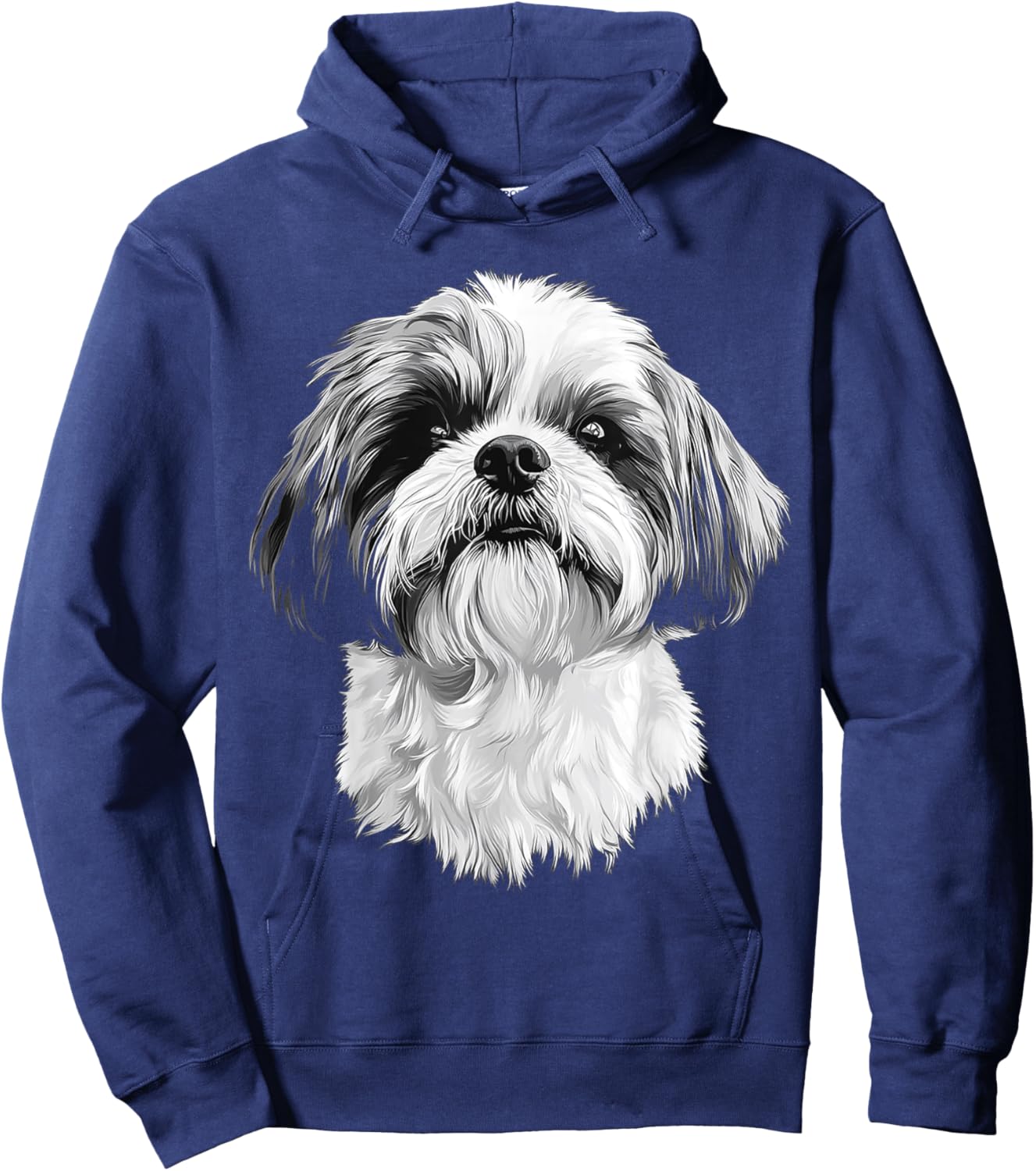 Shih Tzu Dog Motif Pet Artwork Shih Tzu Hoodie - Hoodie | Navy