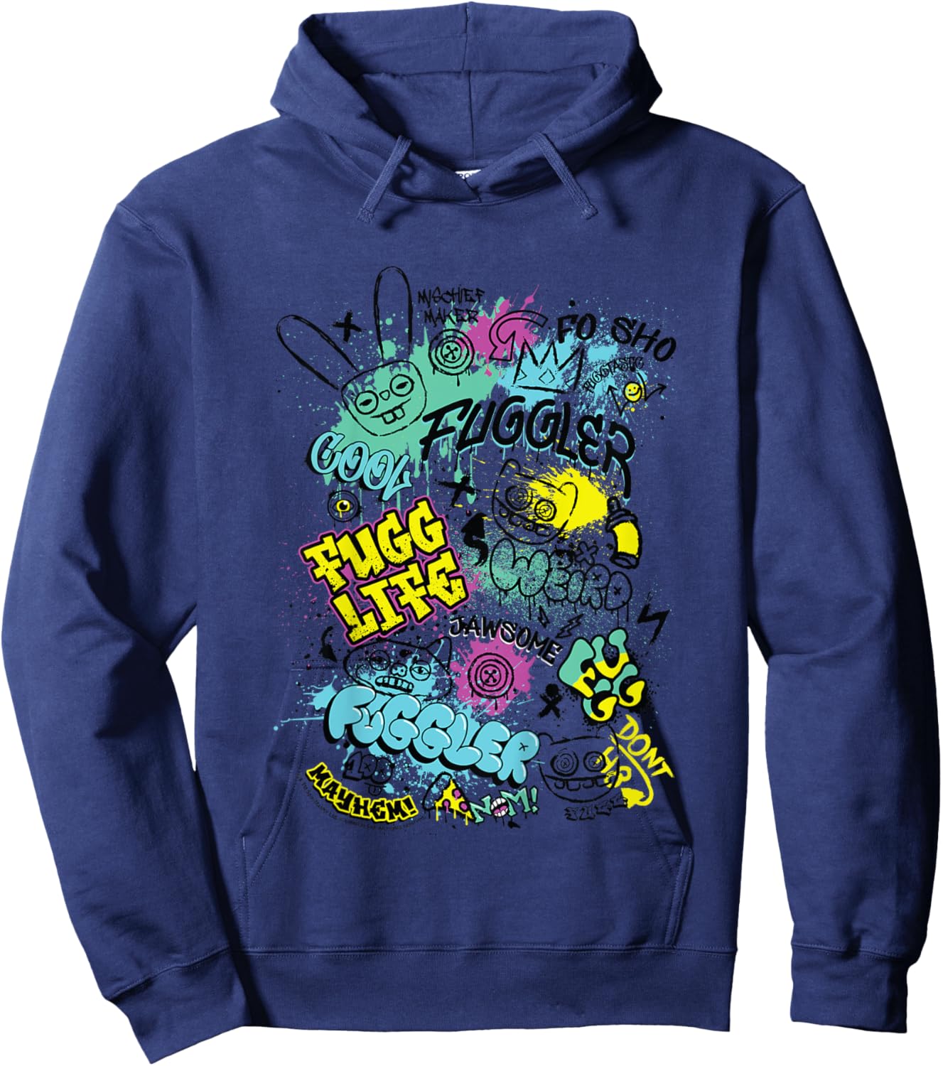 Fuggler Funny Ugly Monsters Graffiti Tags Kids Hoodie - Hoodie | Navy