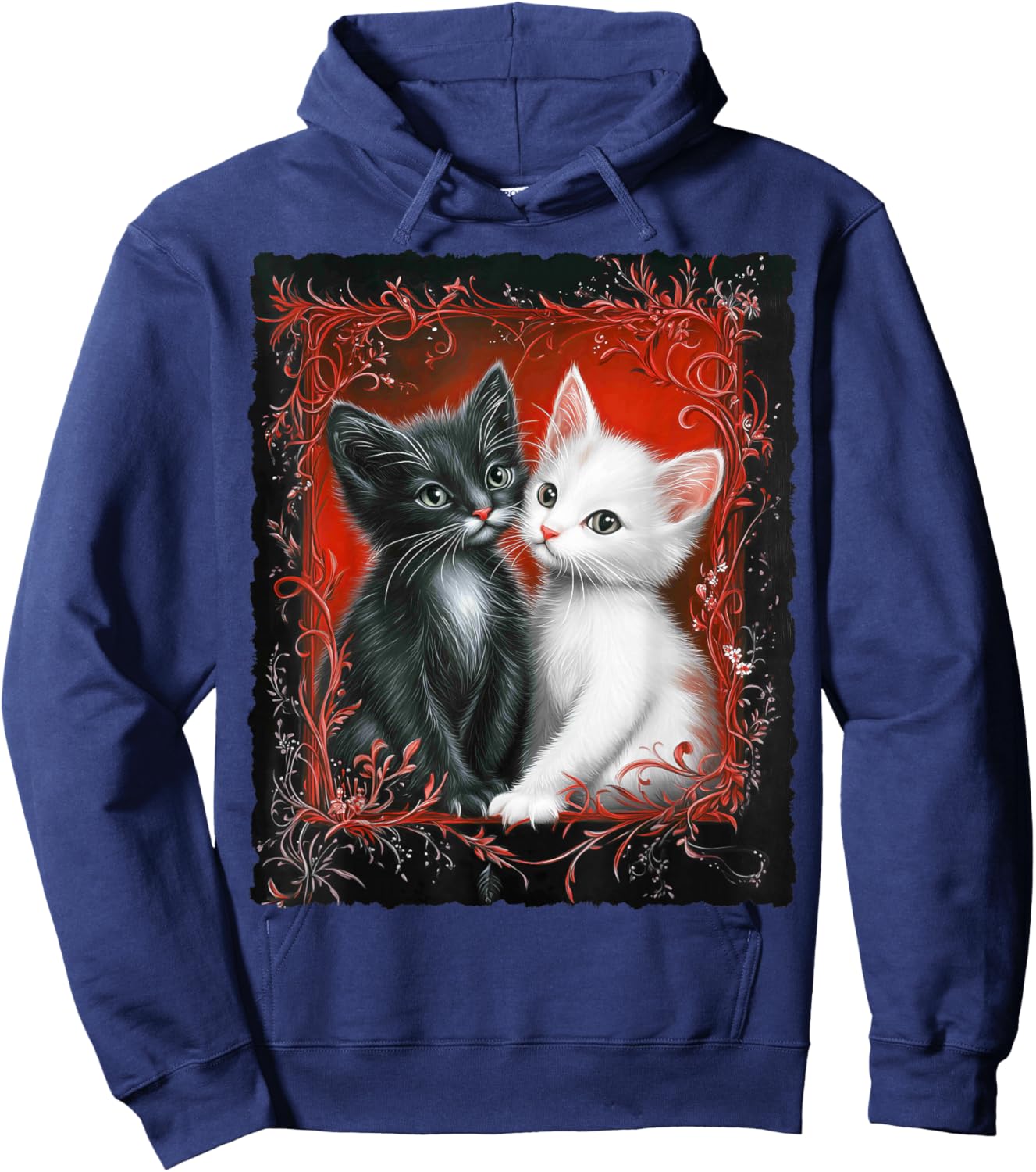 Cute Magical Cat Kitten Fantasy Art Design Hoodie - Hoodie | Navy
