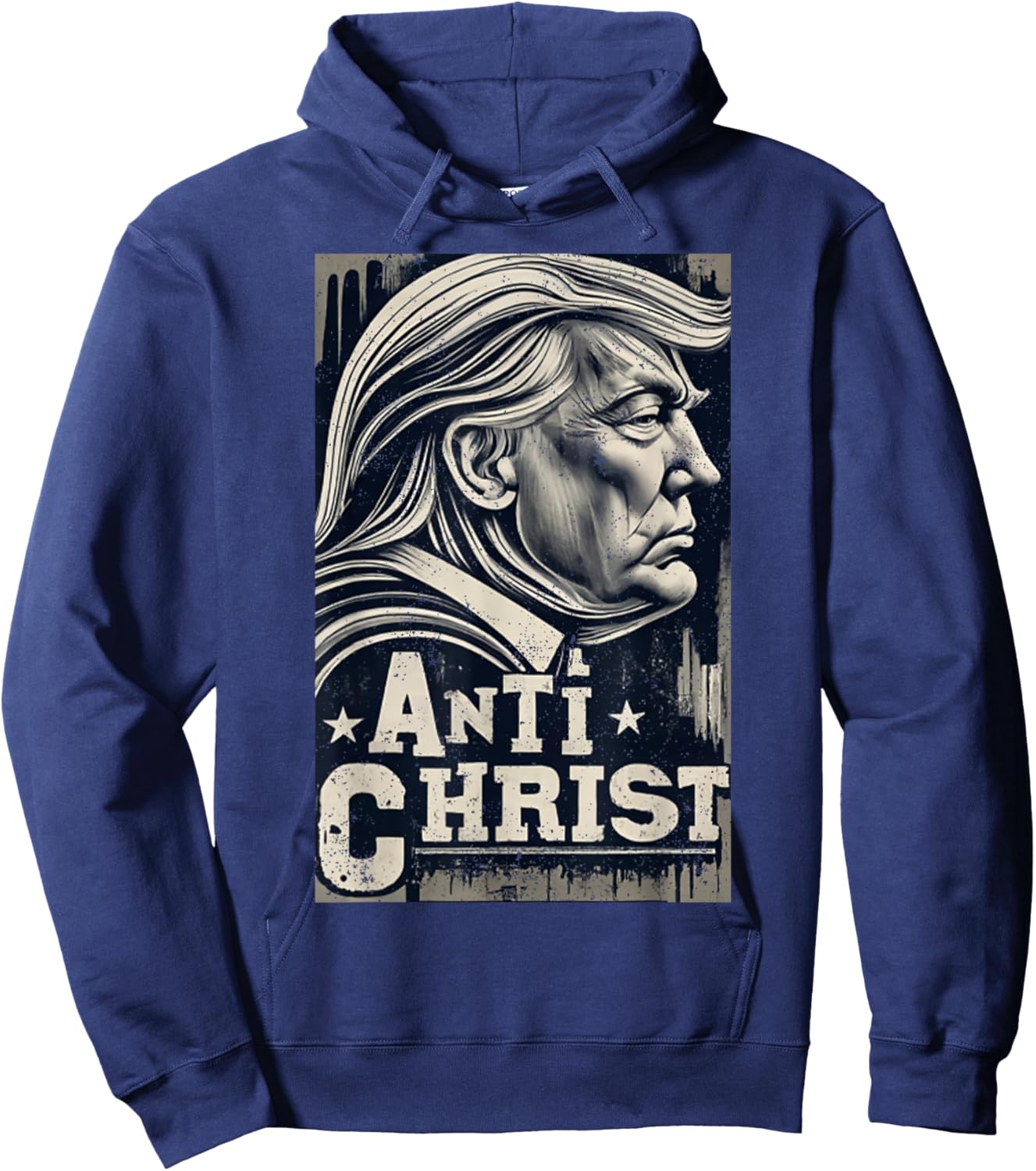 Funny Trump Anti Christ Jesus Christian Faith Hoodie - Hoodie | Navy