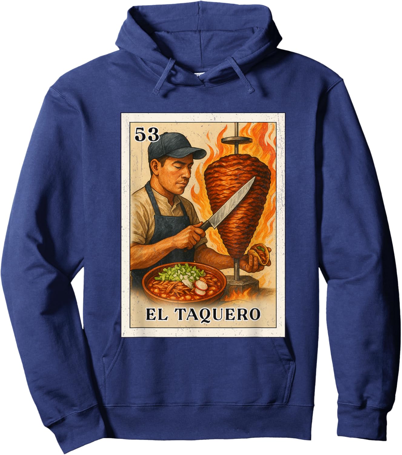 EL TAQUERO Mexican Street Food Hoodie - Hoodie | Navy