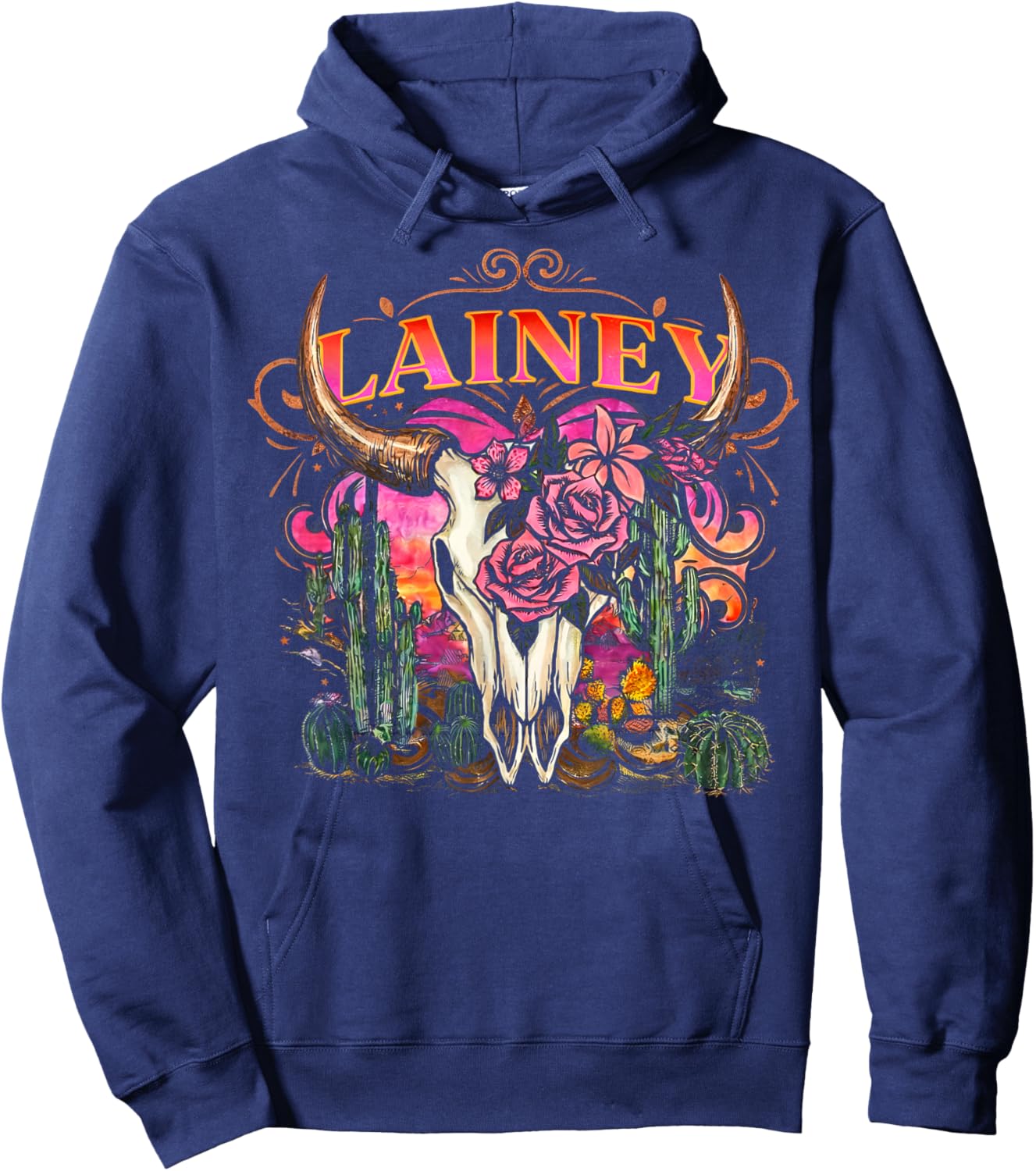 Retro Lainey Western Gifts Women Kids Hoodie - Hoodie | Navy