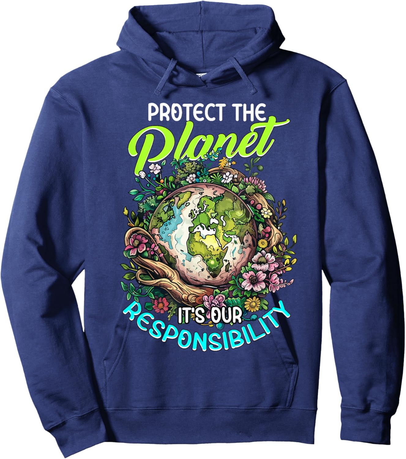 Protecting the planet, It's Our Responsibility Hoodie - Hoodie | Navy