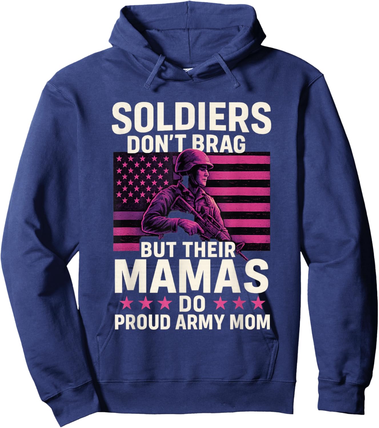 Proud Military Mom Mothers Day Hoodie - Hoodie | Navy