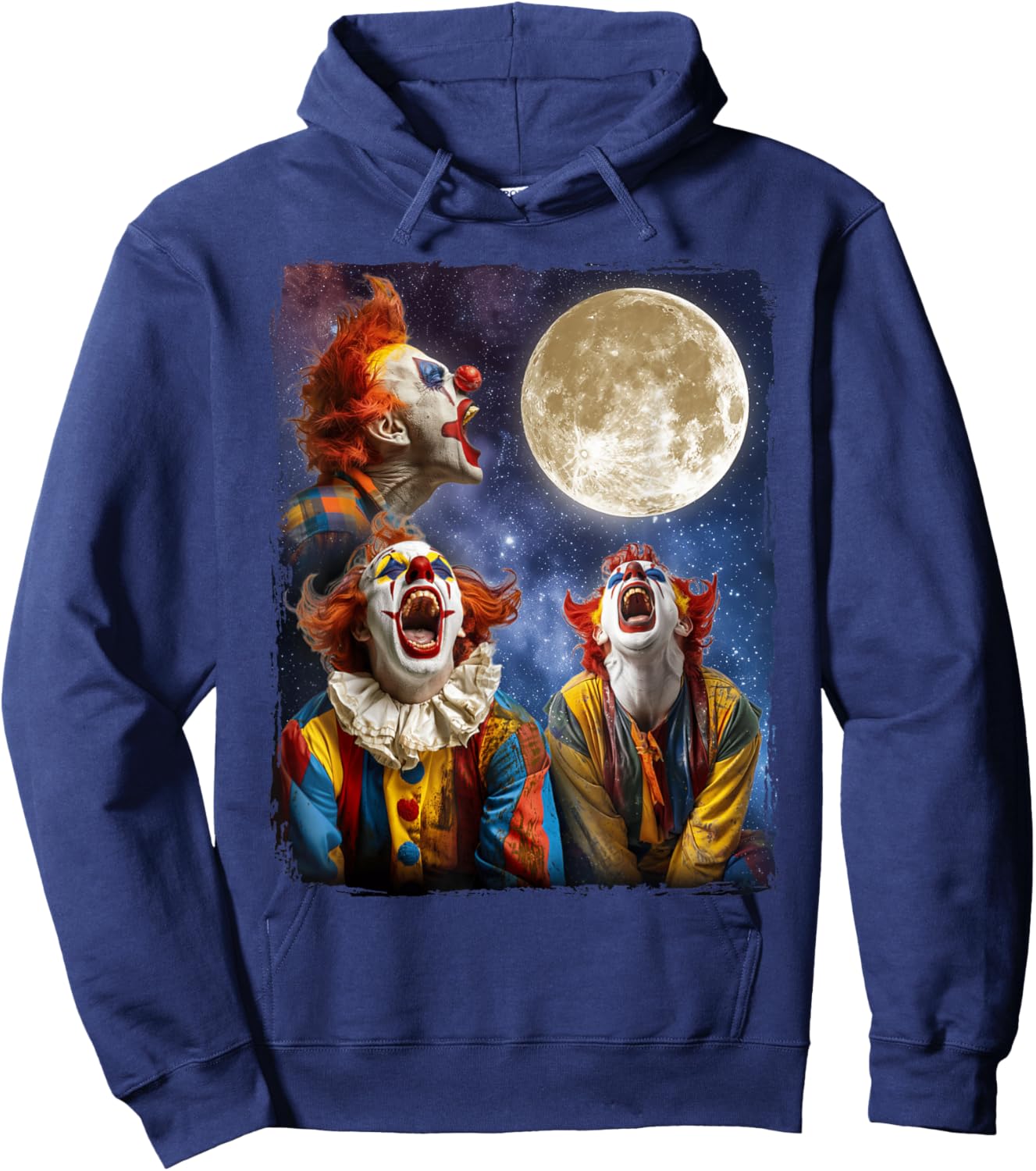 Clowns Howling Moon Hoodie - Hoodie | Navy