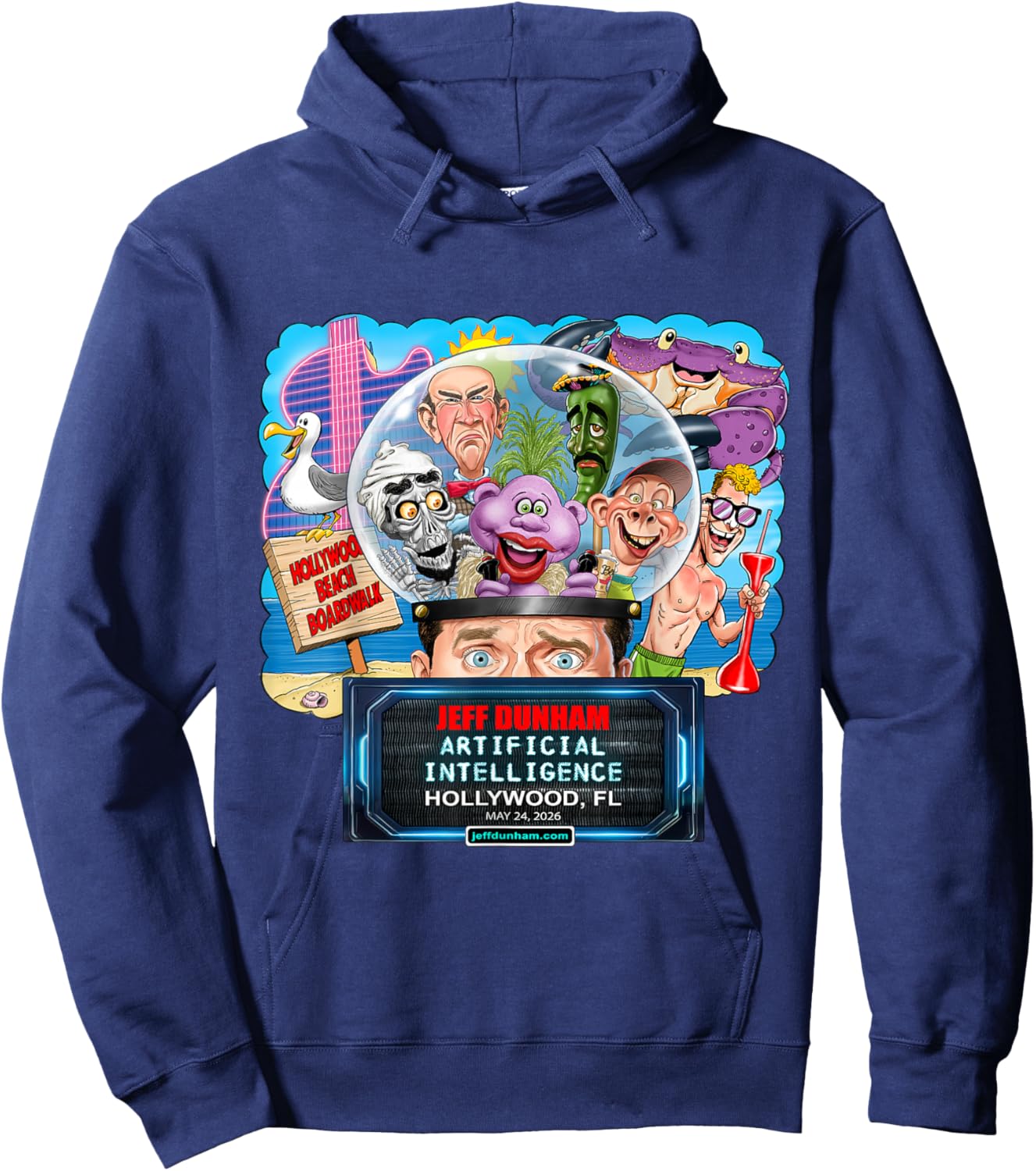 Jeff Dunham Hollywood, FL (2026) Hoodie - Hoodie | Navy
