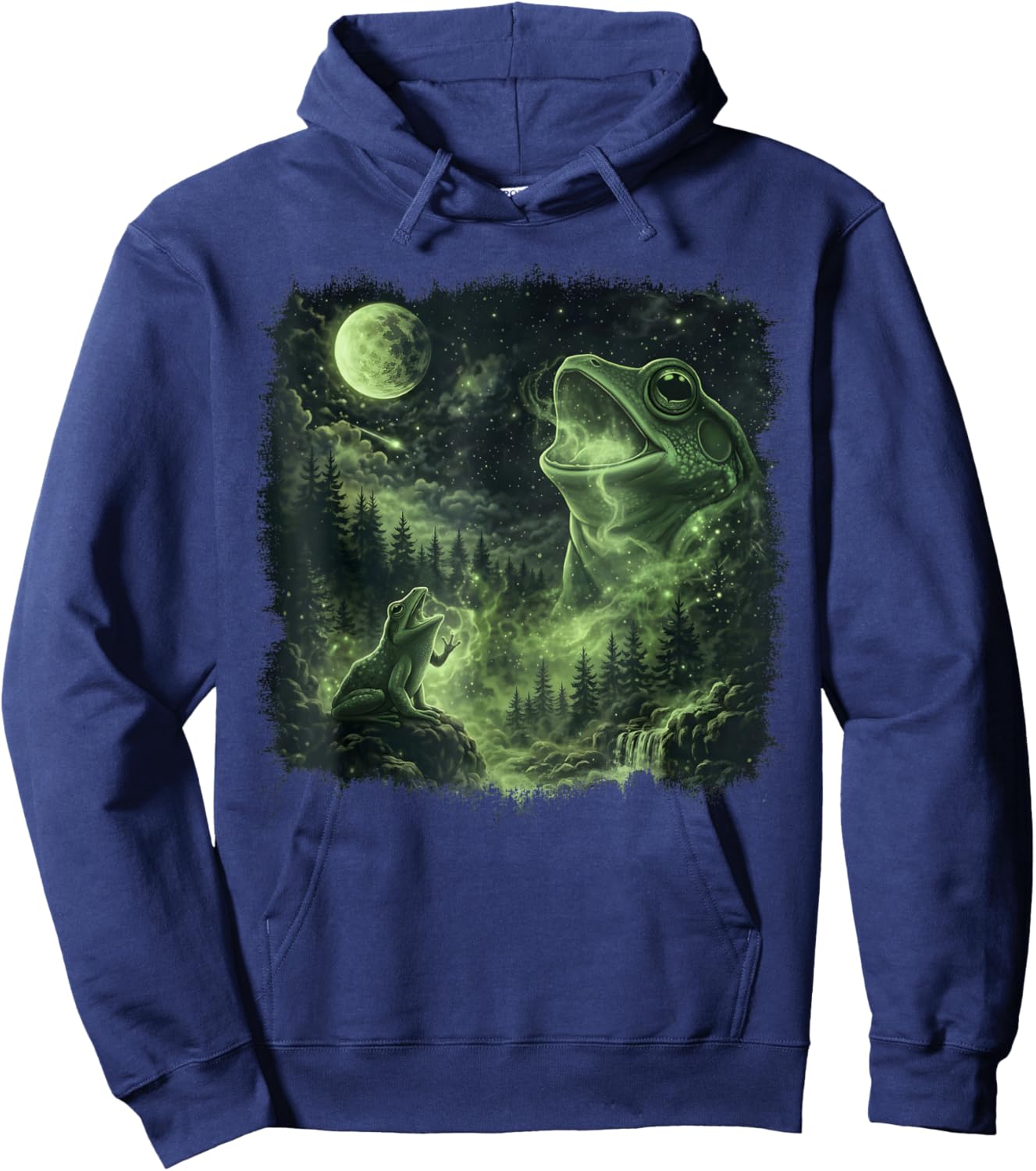 Frog Howling at The Moon Hoodie - Hoodie | Navy