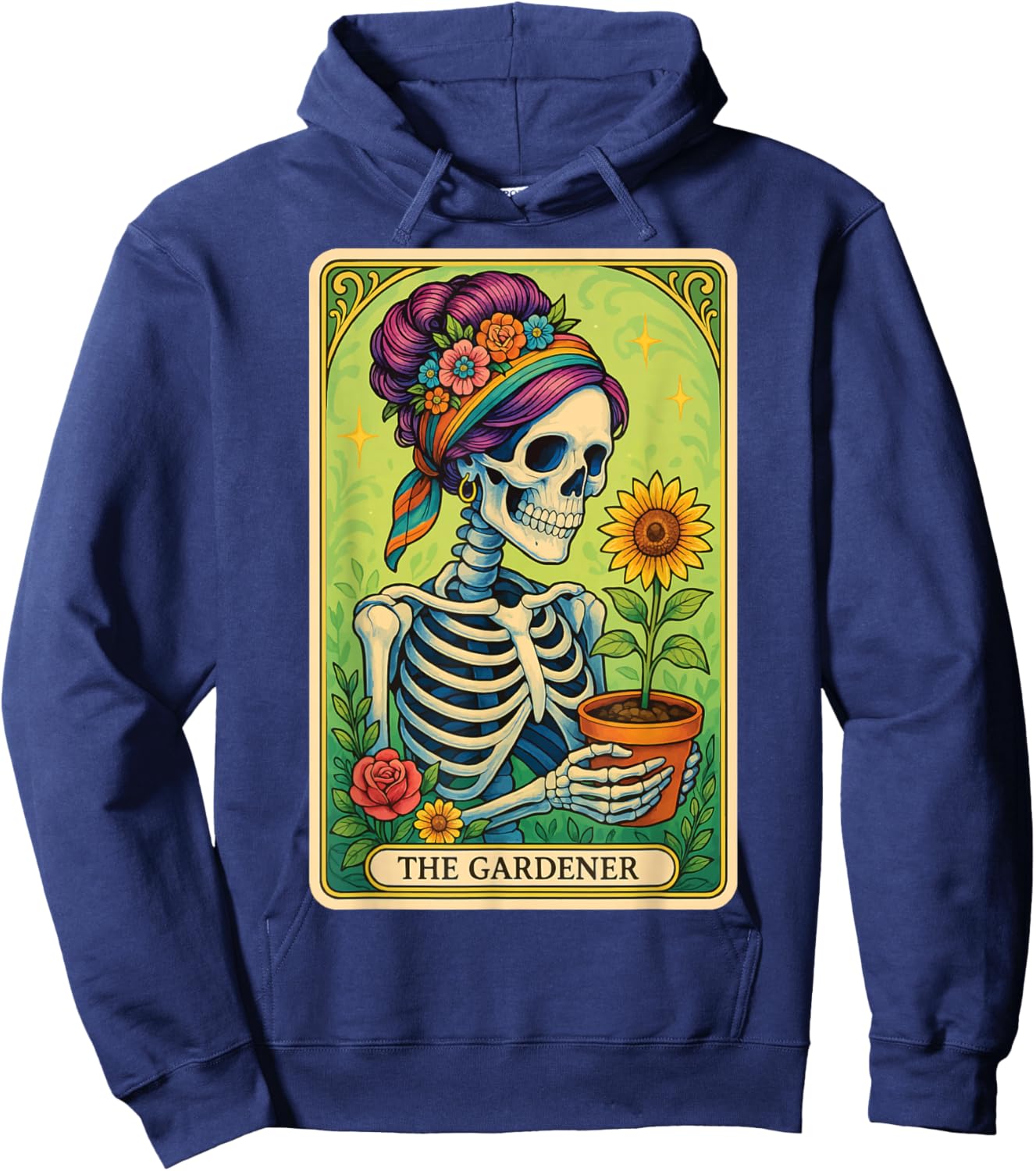 The Gardener Tarot Card Hoodie - Hoodie | Navy