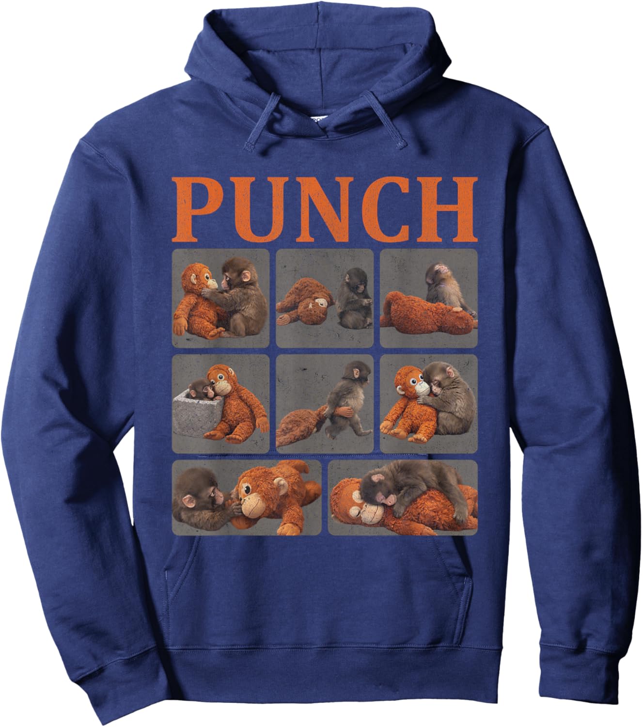 Cool Punch Cute Monkey Hoodie - Hoodie | Navy