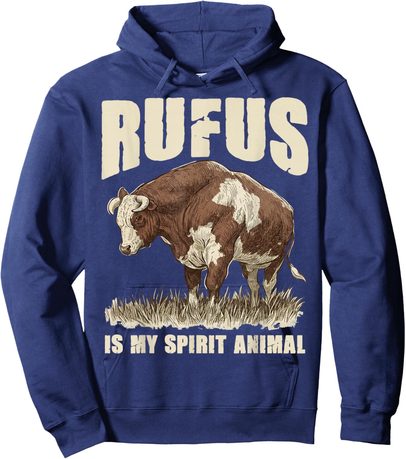 Rufus The Bull Rufus is My Spirit Animal Women Hoodie - Hoodie | Navy