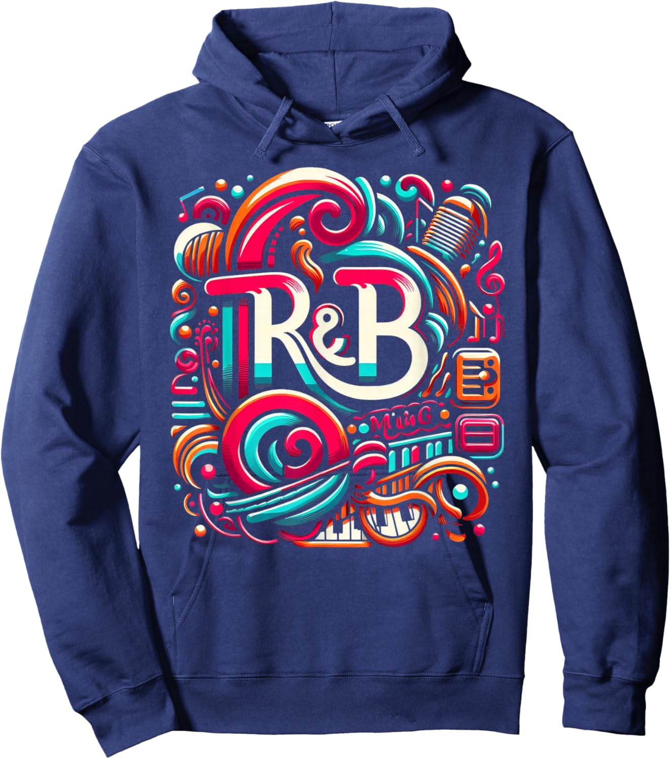 R&B Music Lover Hoodie - Hoodie | Navy