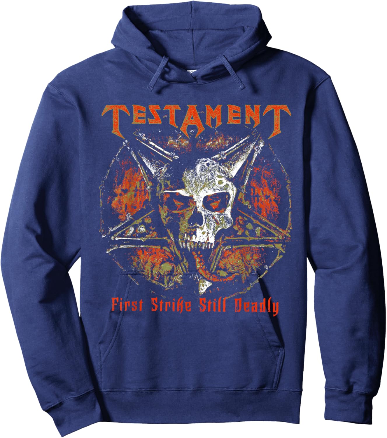 Testament - Official Merchandise - First Strike Hoodie - Hoodie | Navy