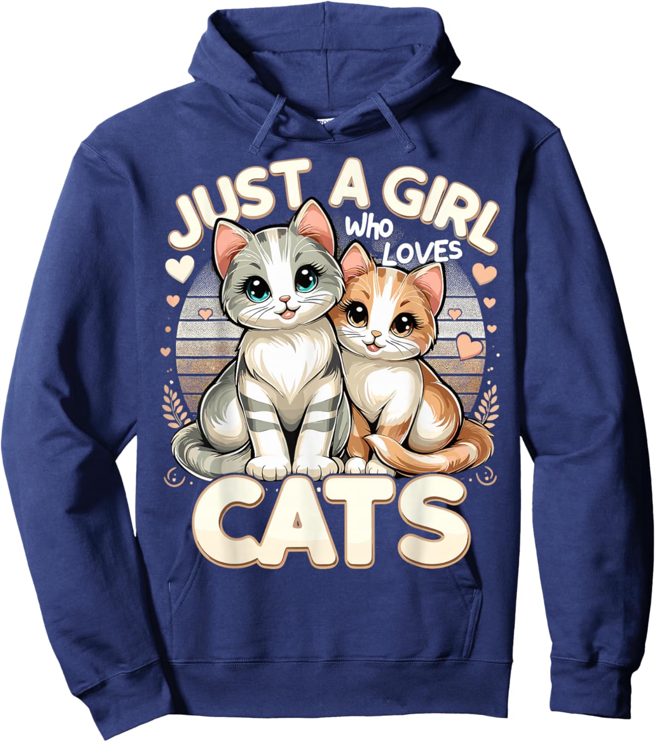Just A Girl Who Loves Cats Hoodie - Hoodie | Navy
