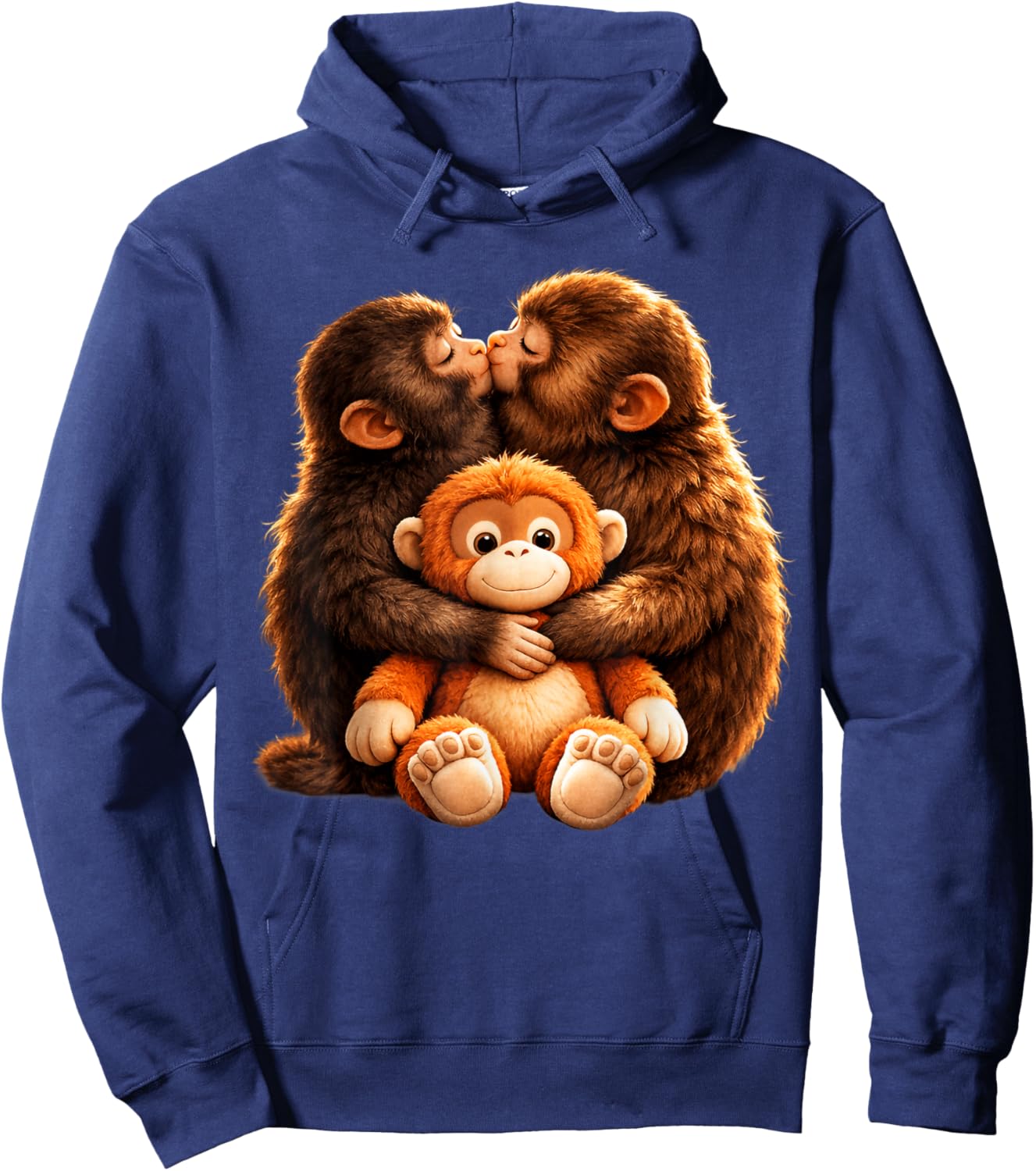 Monkey Team Punch, Punch with His Girlfriend Hoodie - Hoodie | Navy