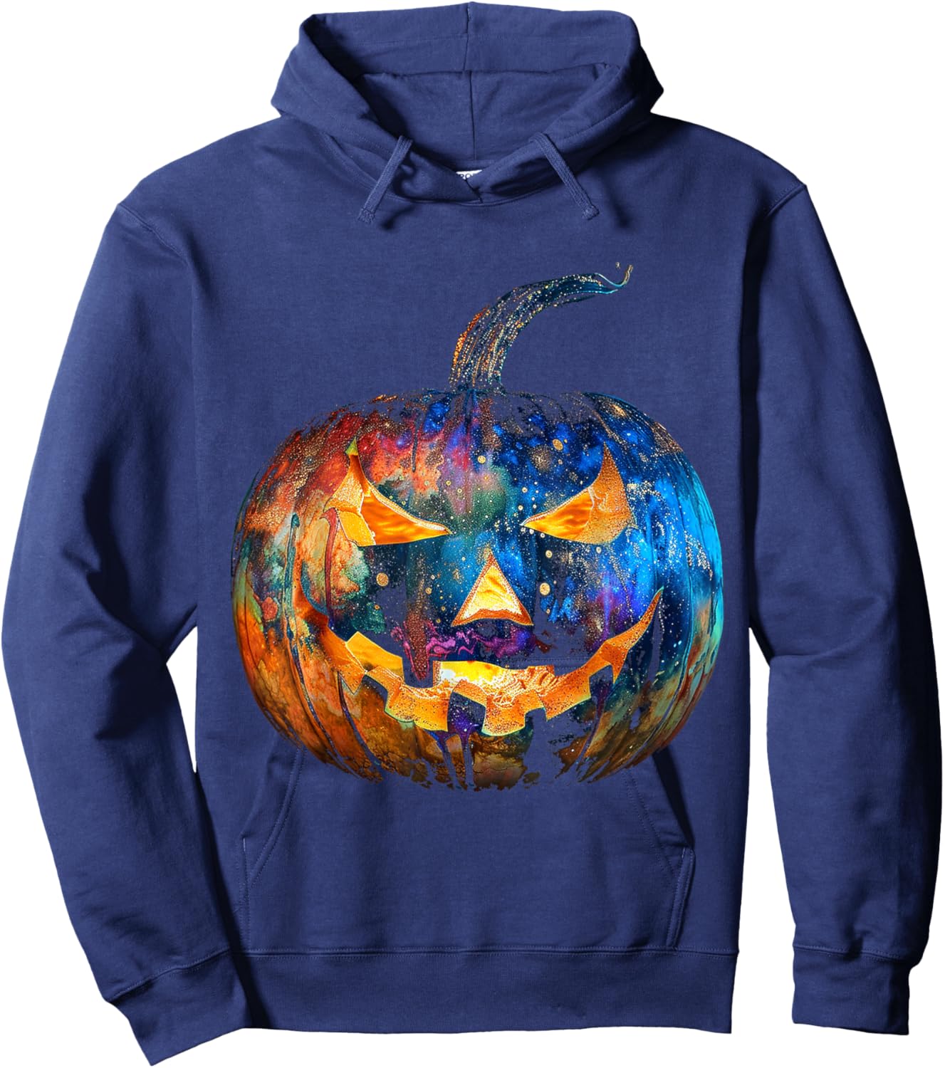 Pumpkin Costume Halloween Spooky Art Pumpkin Hoodie - Hoodie | Navy