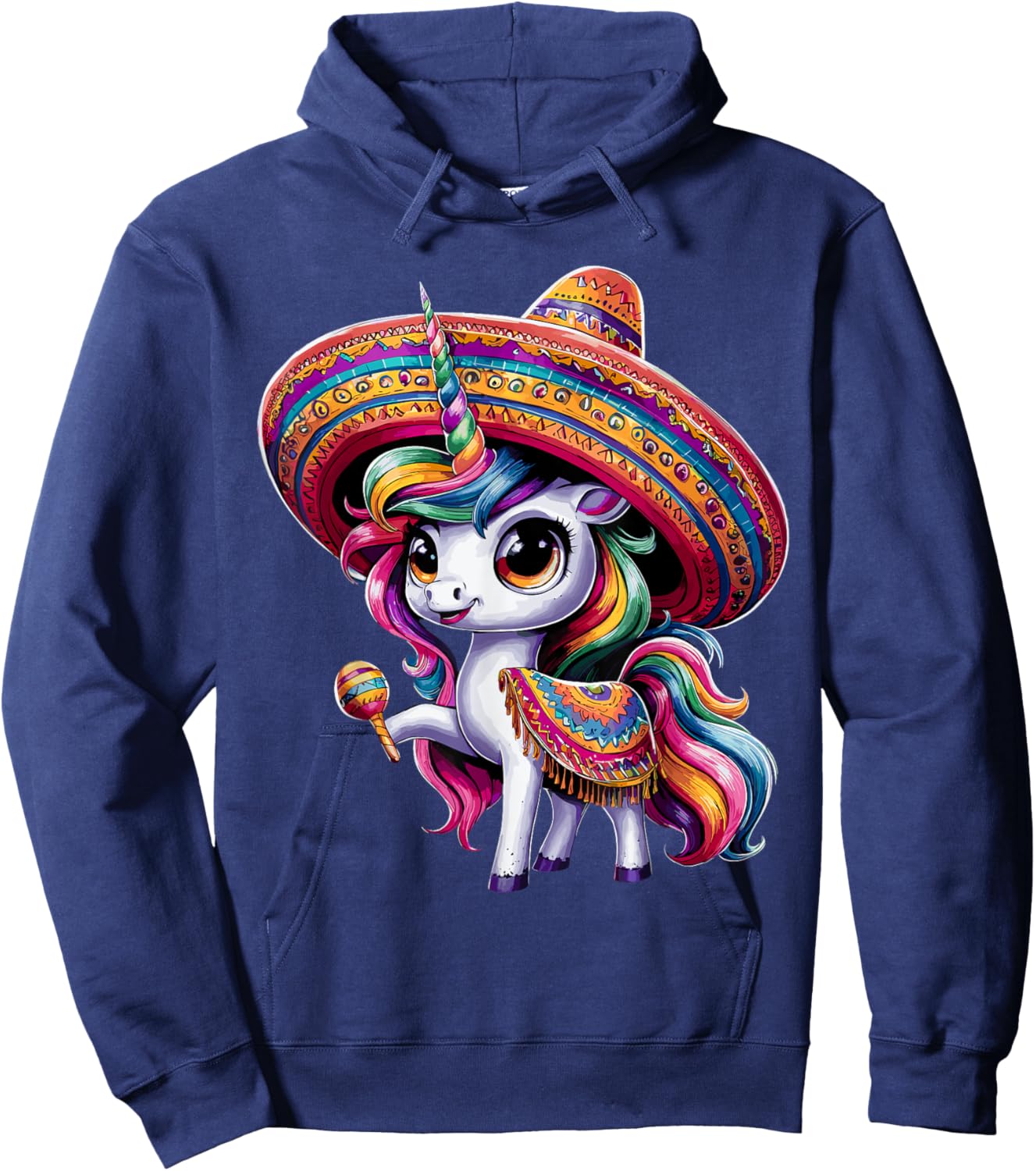 Cinco de Mayo Mexican Unicorn Hoodie - Hoodie | Navy