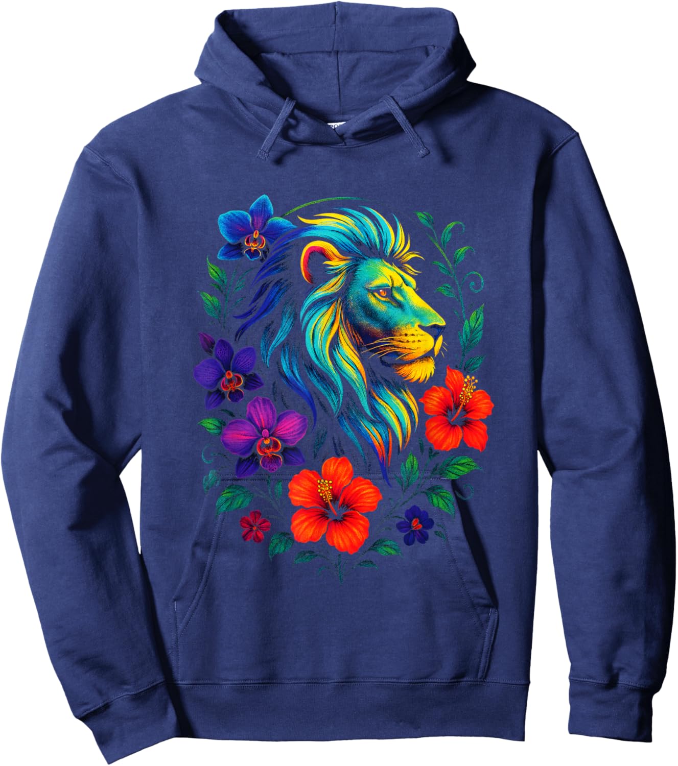Lion Zodiac King Hoodie - Hoodie | Navy
