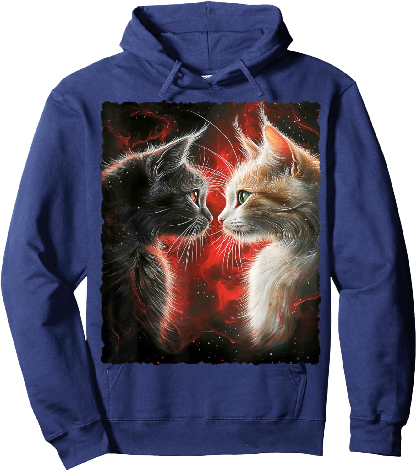 Cute Magical Cat Kitten Fantasy Art Design Hoodie - Hoodie | Navy