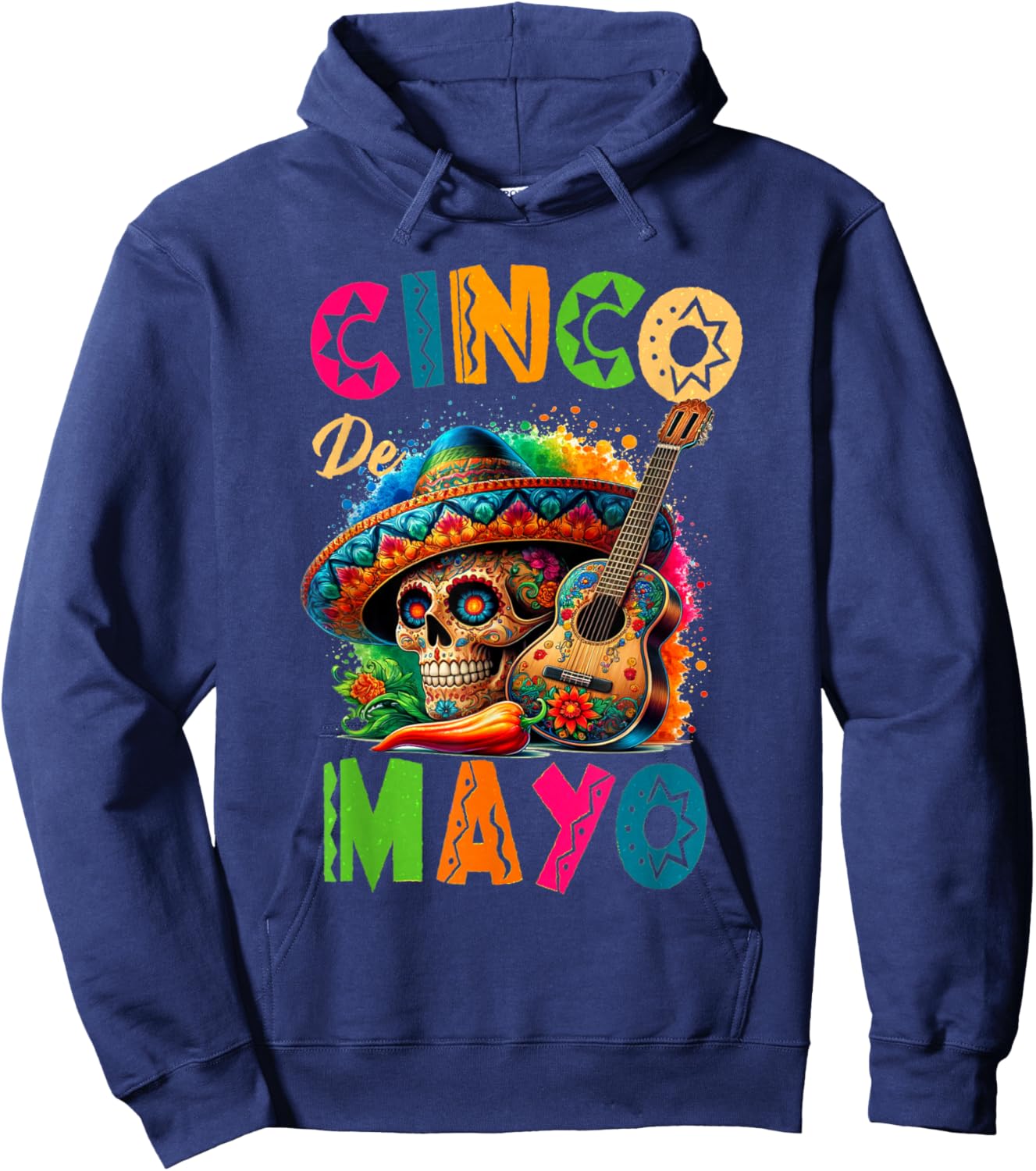 Cinco De Mayo Sugar Skull Costume 5 De Mayo Men Hoodie - Hoodie | Navy