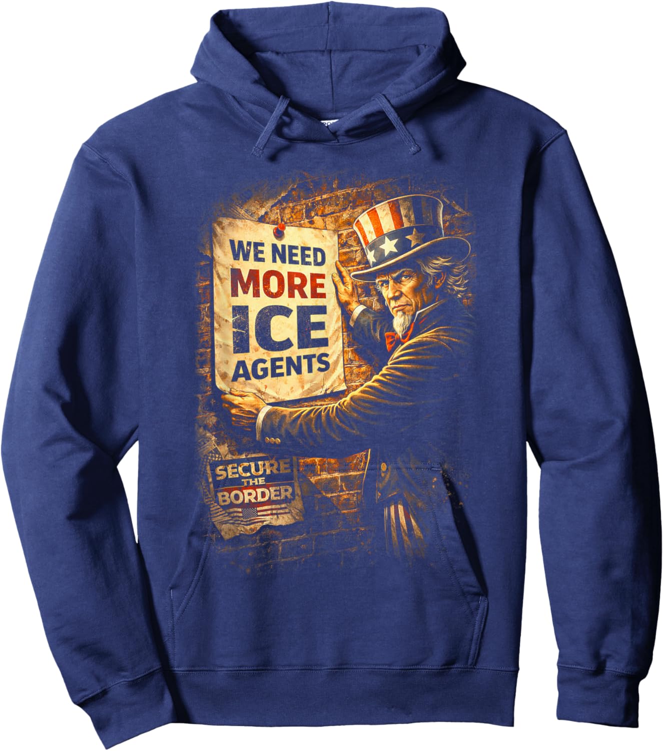 ICE Agent USA Federal Law Enforcement Hoodie - Hoodie | Navy