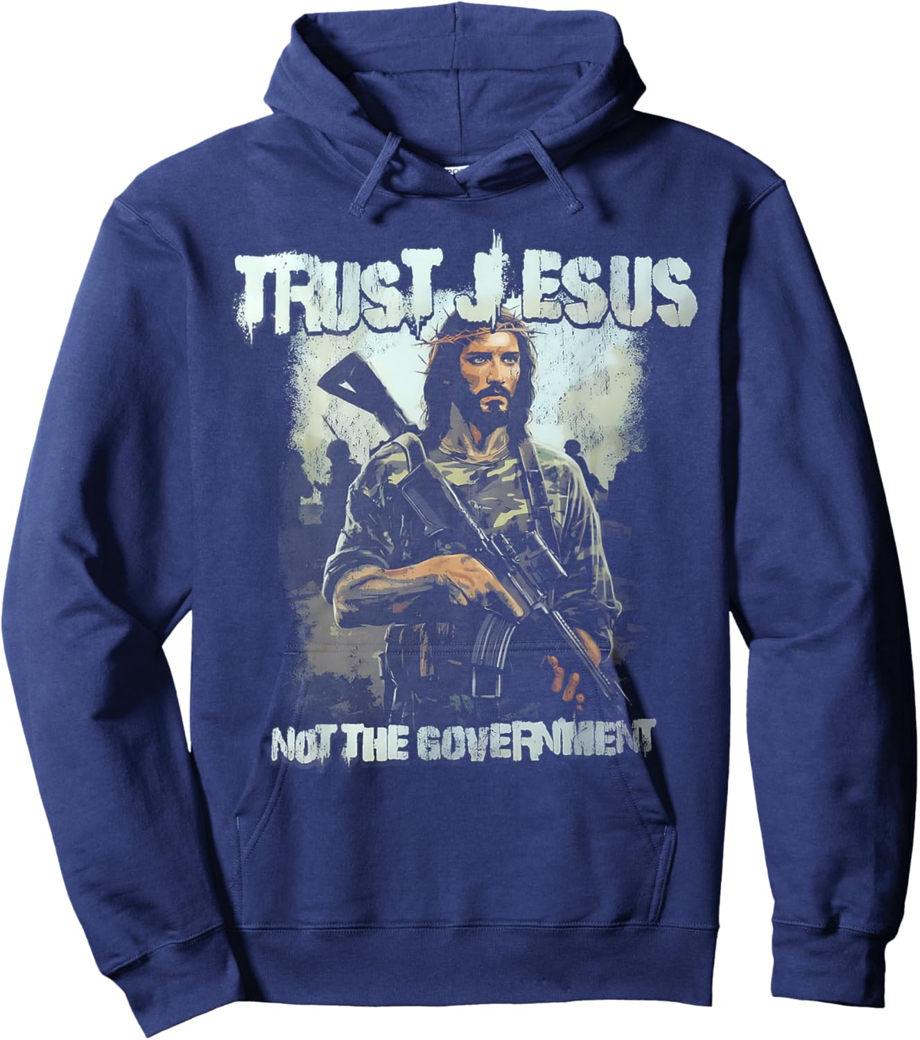 Trust Jesus Not The Government Hoodie - Hoodie | Navy