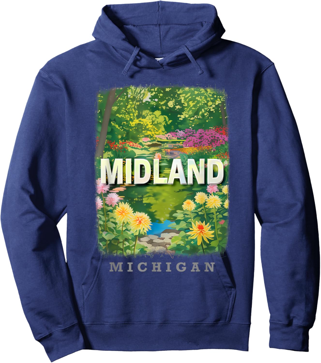 Midland Michigan MI Nature and Bliss SD252 Hoodie - Hoodie | Navy