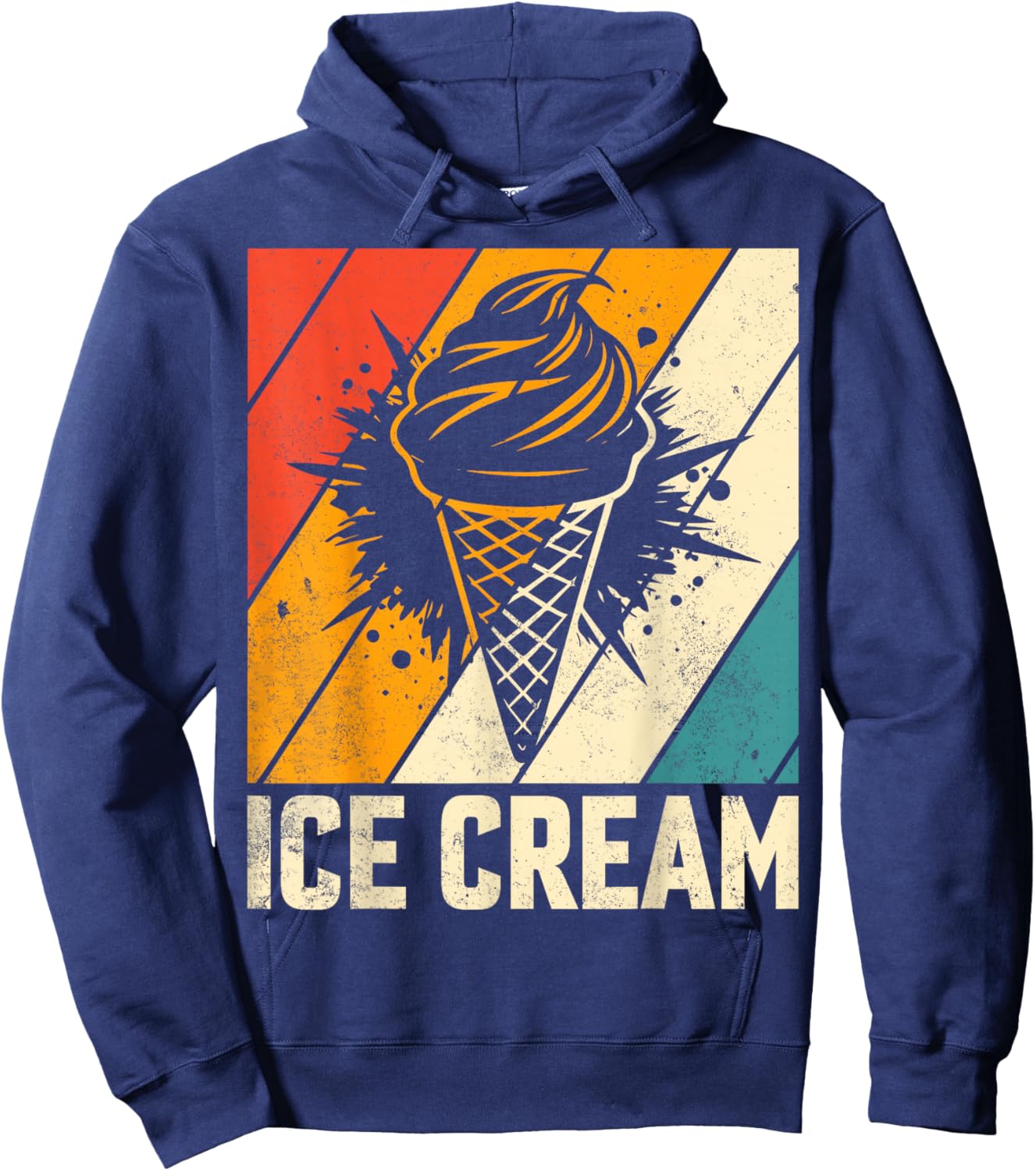 Retro Ice Cream Lover Gifts Hoodie - Hoodie | Navy