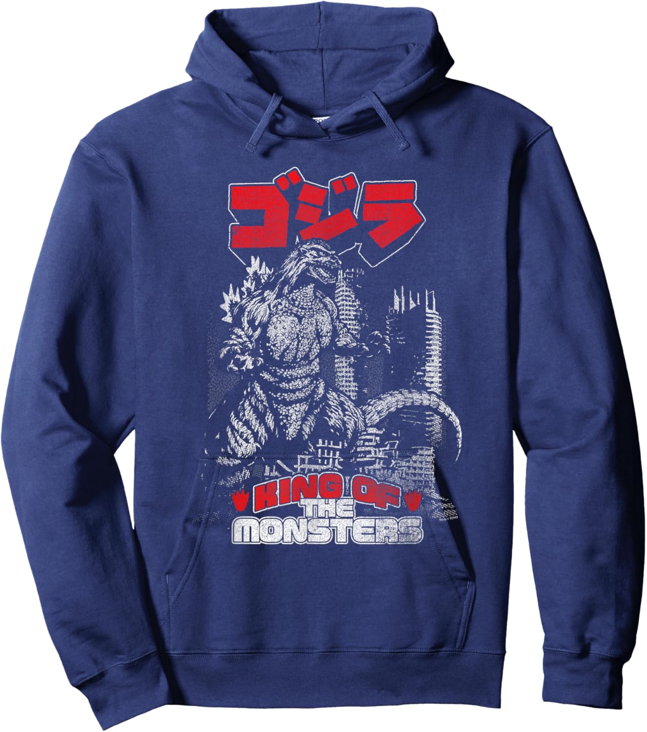 Godzilla Kanji King of The Monsters Kaiju Hoodie - Hoodie | Navy