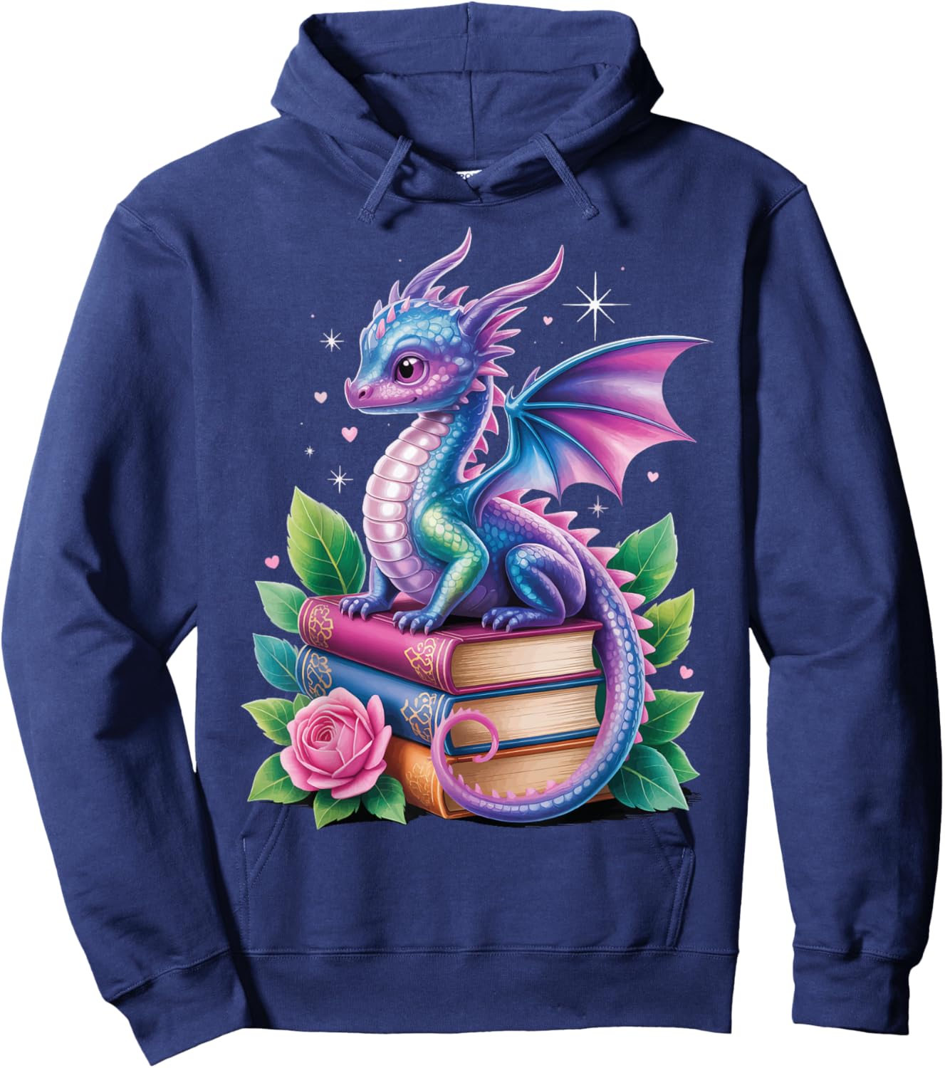 Dragon Book Fantasy Reading Hoodie - Hoodie | Navy