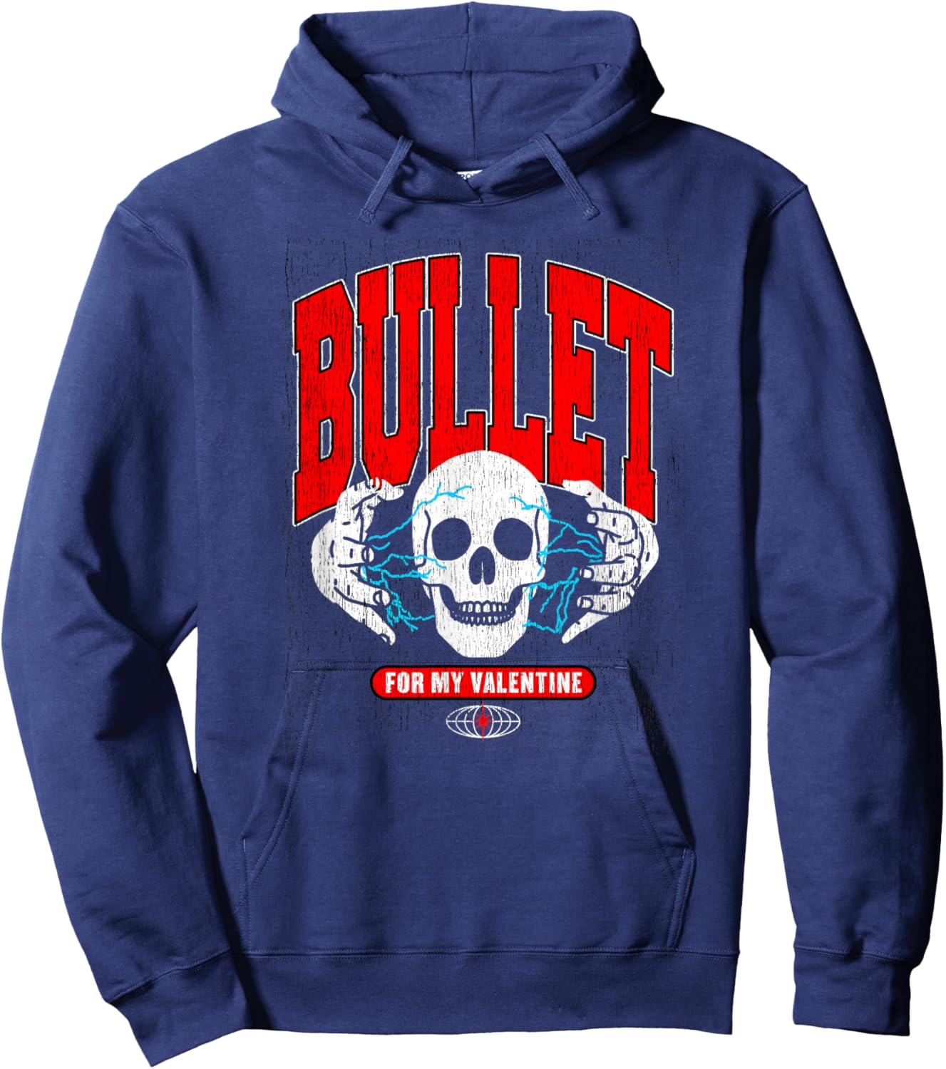 Bullet for My Valentine University Spell Out Hoodie - Hoodie | Navy