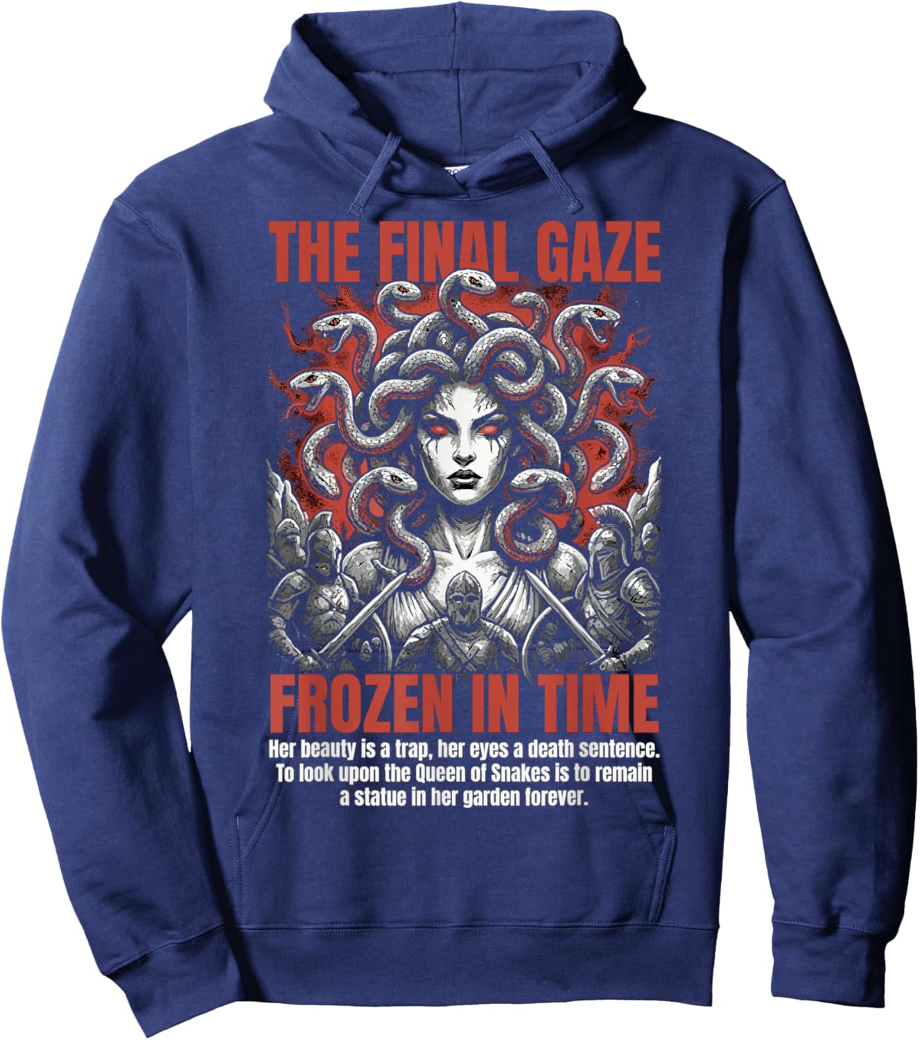 Gorgon Medusa Tabletop Dark RPG Fantasy Gamer Hoodie - Hoodie | Navy