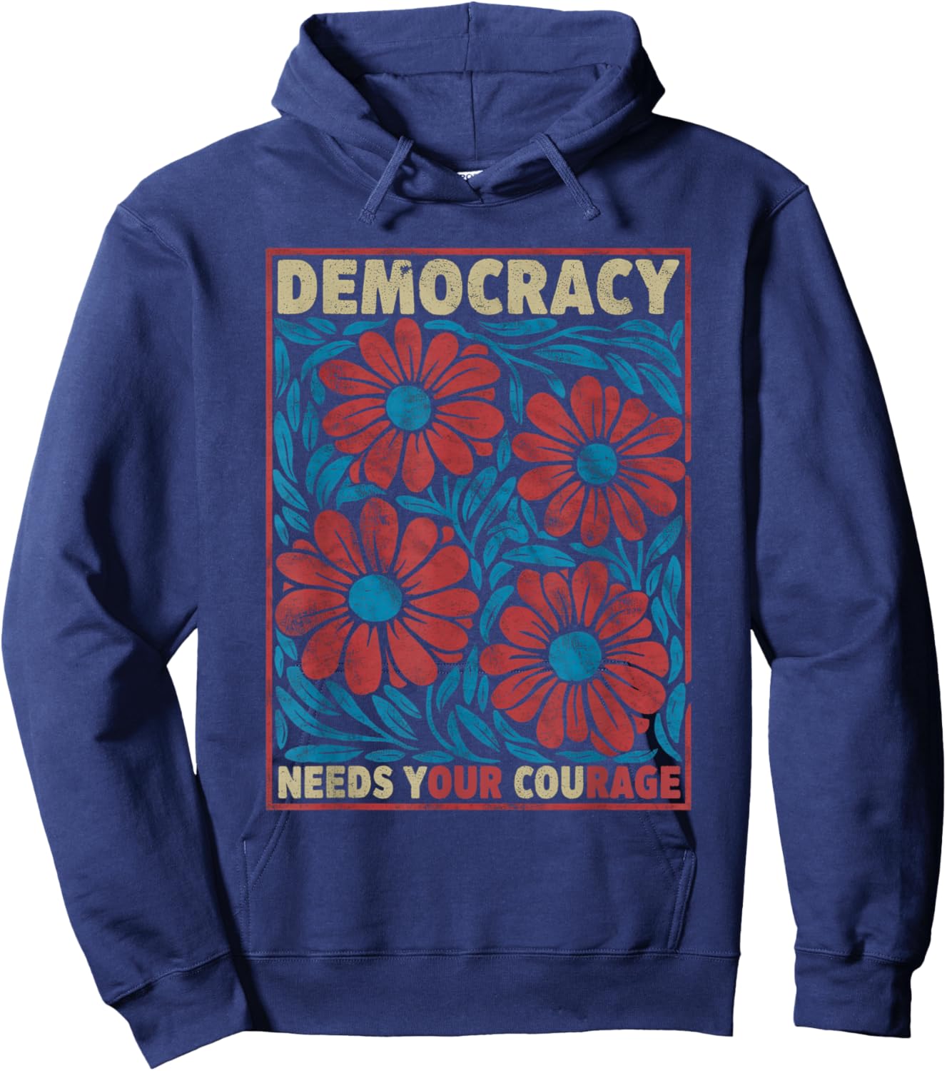 Demokratie Widerstand Protest Politik Democracy Hoodie - Hoodie | Navy