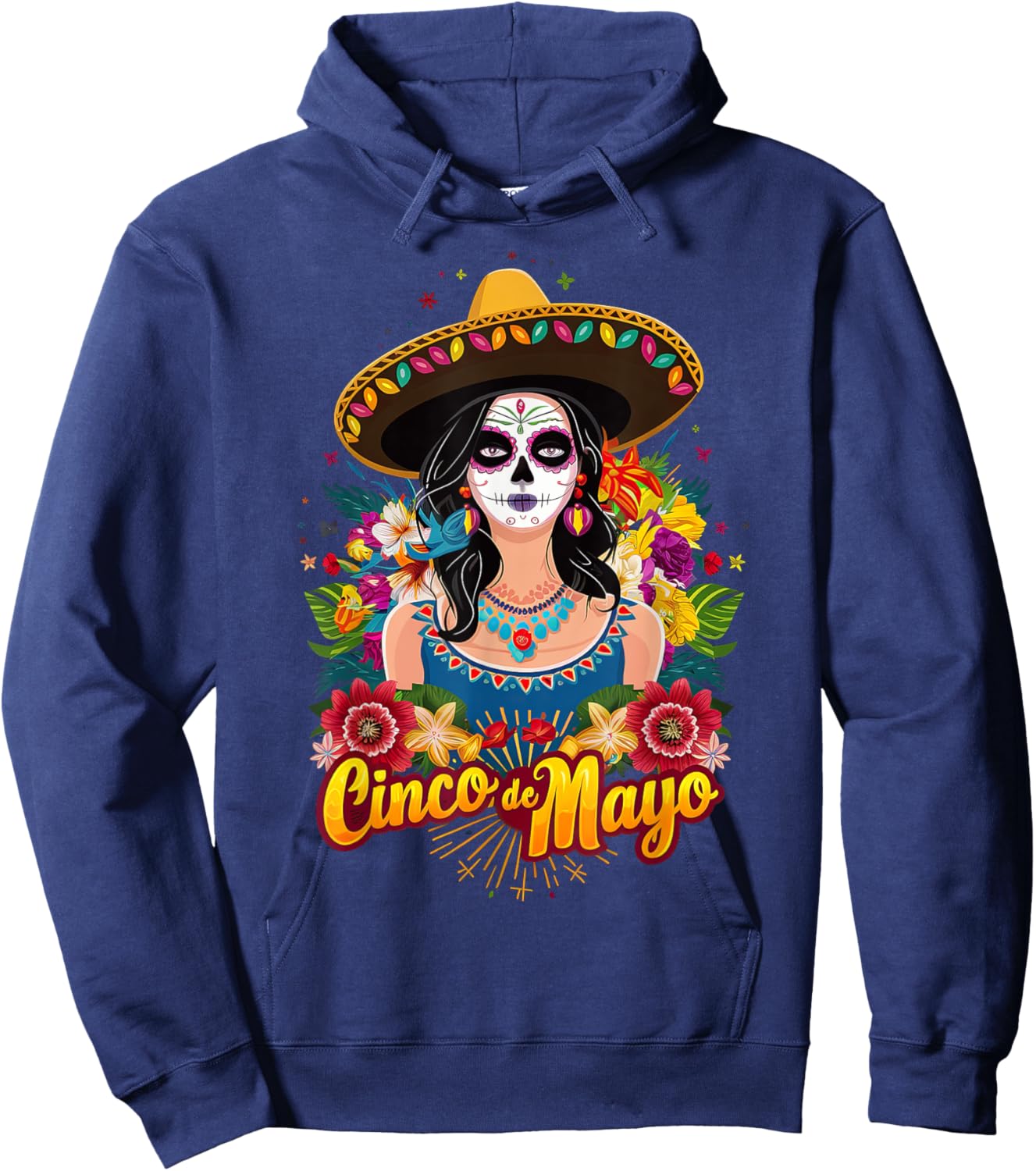 Cinco De Mayo Girl Mexican Fiesta 5 De Mayo Hoodie - Hoodie | Navy