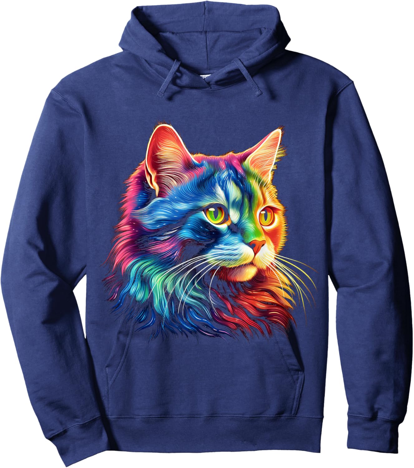 Cat Graphic Pet Illustration Cat Men Women Kids Hoodie - Hoodie | Navy