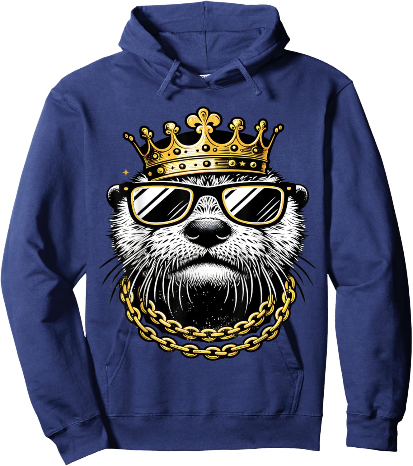 Otter King Cool Sea Otter Gangsta Hoodie - Hoodie | Navy