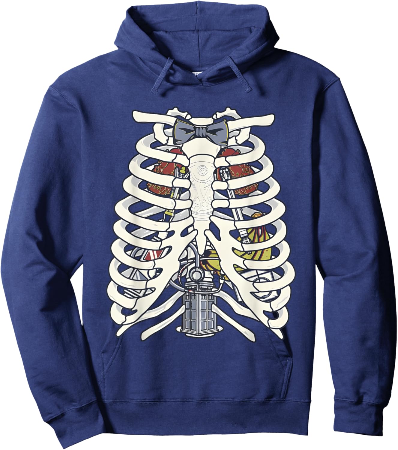 Anatomy Of A Time Lord A Doctor Who Skeleton Hoodie - Hoodie | Navy