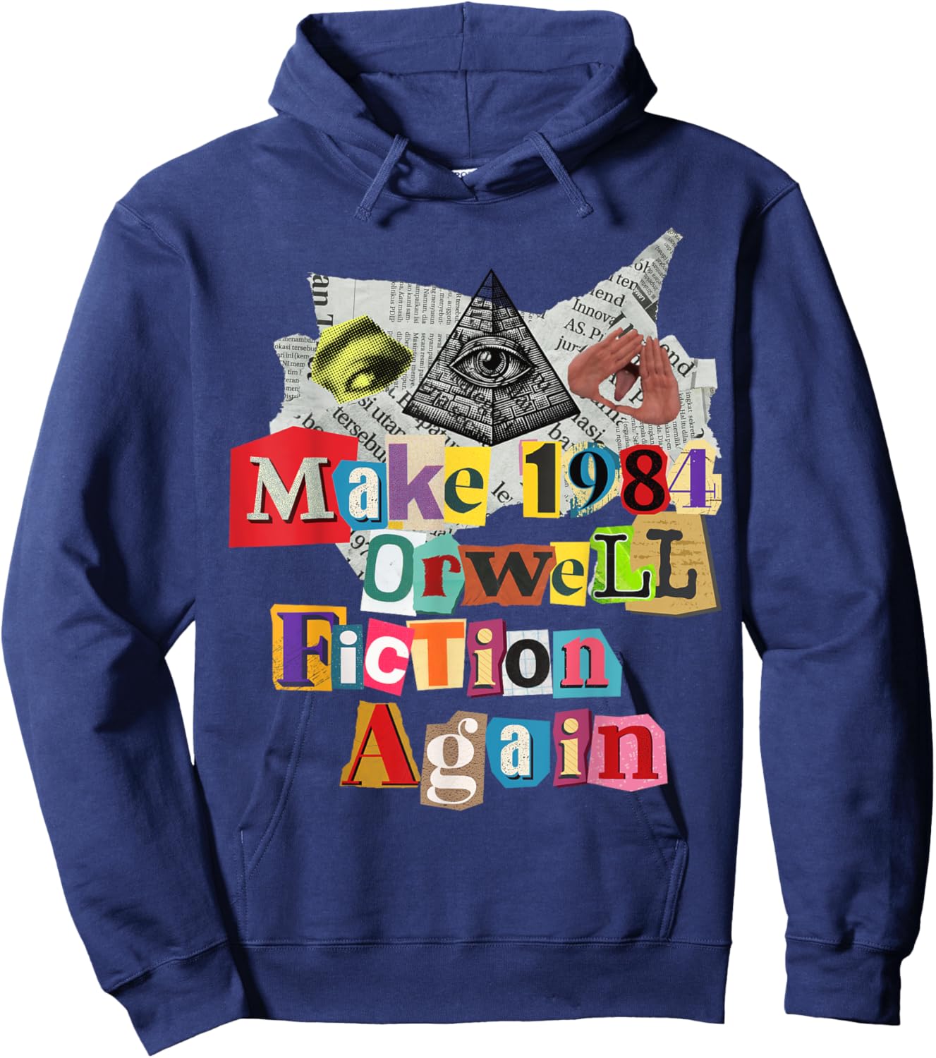 Make 1984 Fiction Again Hoodie - Hoodie | Navy