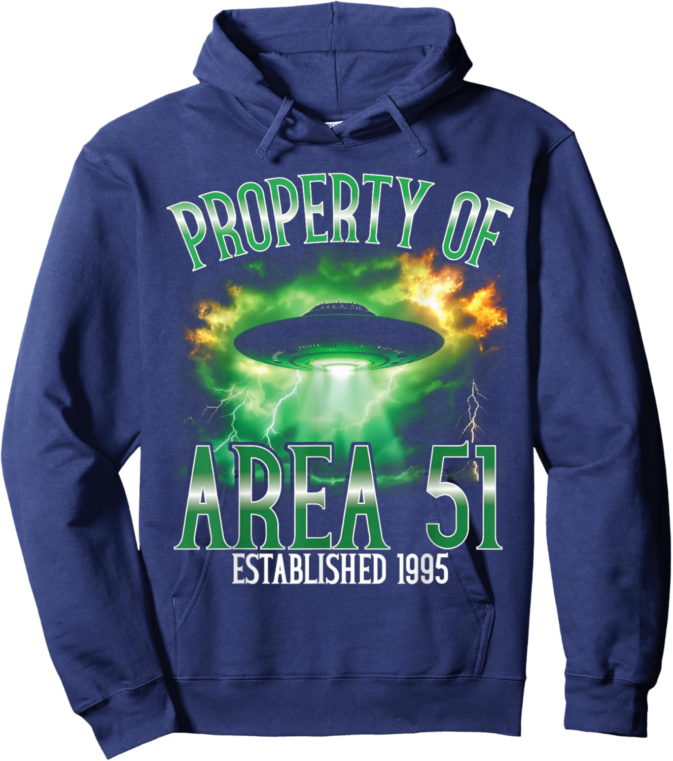 Propriété de la Zone 51 OVNI Extraterrestre Hoodie - Hoodie | Navy