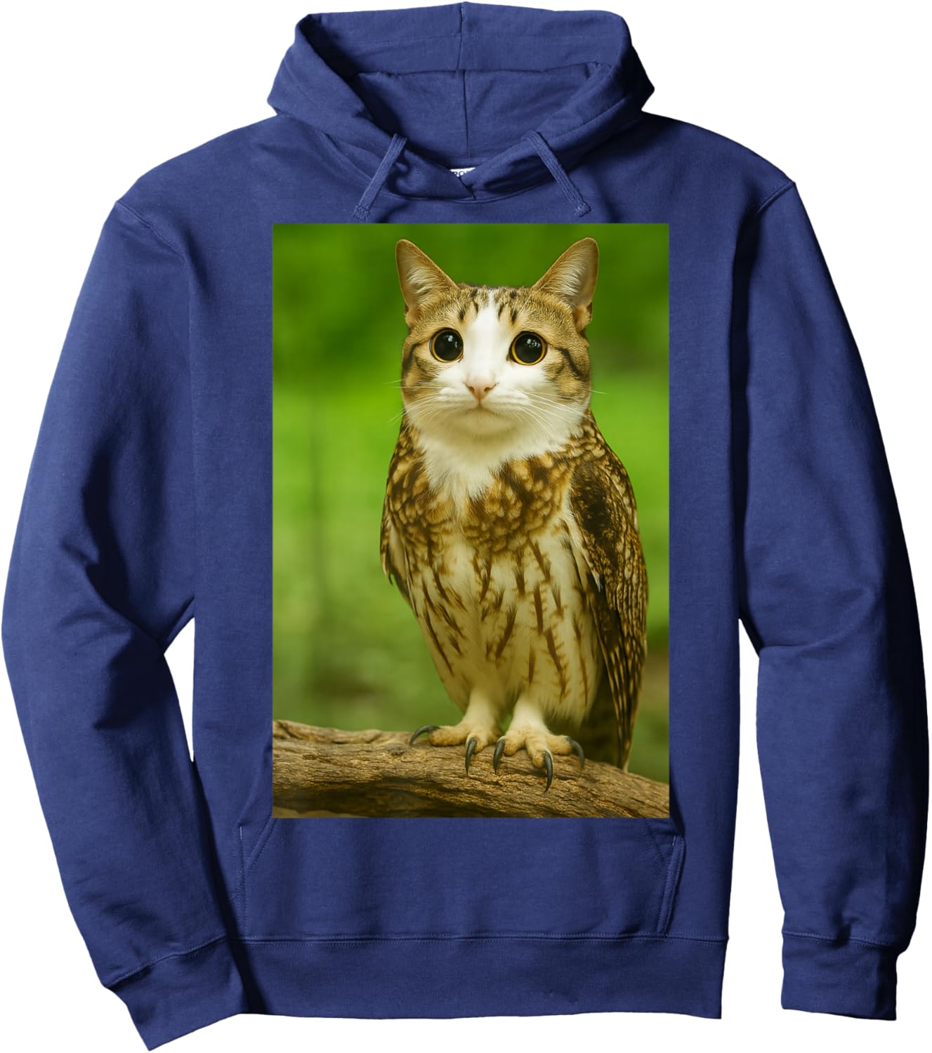 Meowl Cat Owl Funny Internet Trendy Meme Hoodie - Hoodie | Navy