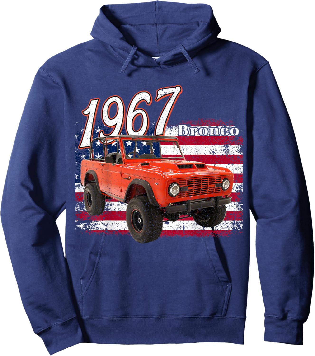 1967 67 Bronco SUV Car Hoodie - Hoodie | Navy