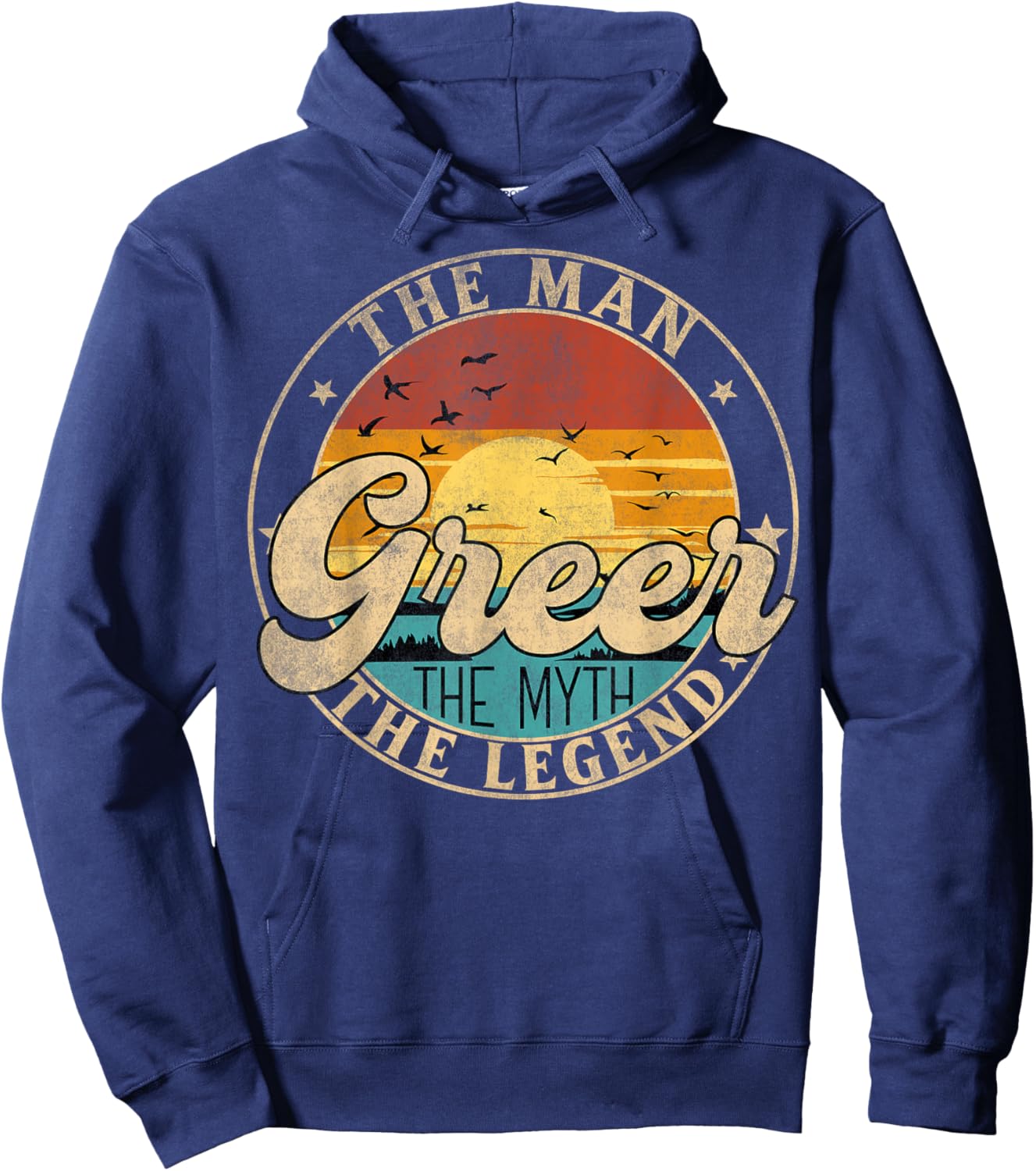 GREER The Man The Myth The Legend First Name Hoodie - Hoodie | Navy