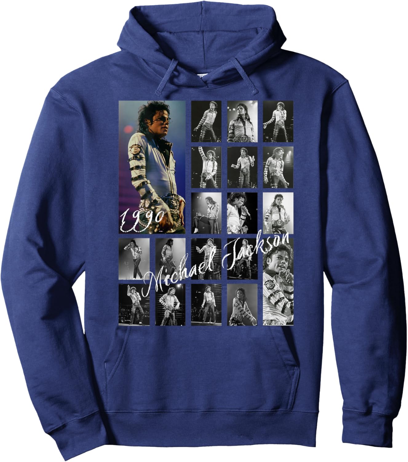 MJ-077_Back Printed Hoodie - Hoodie | Navy