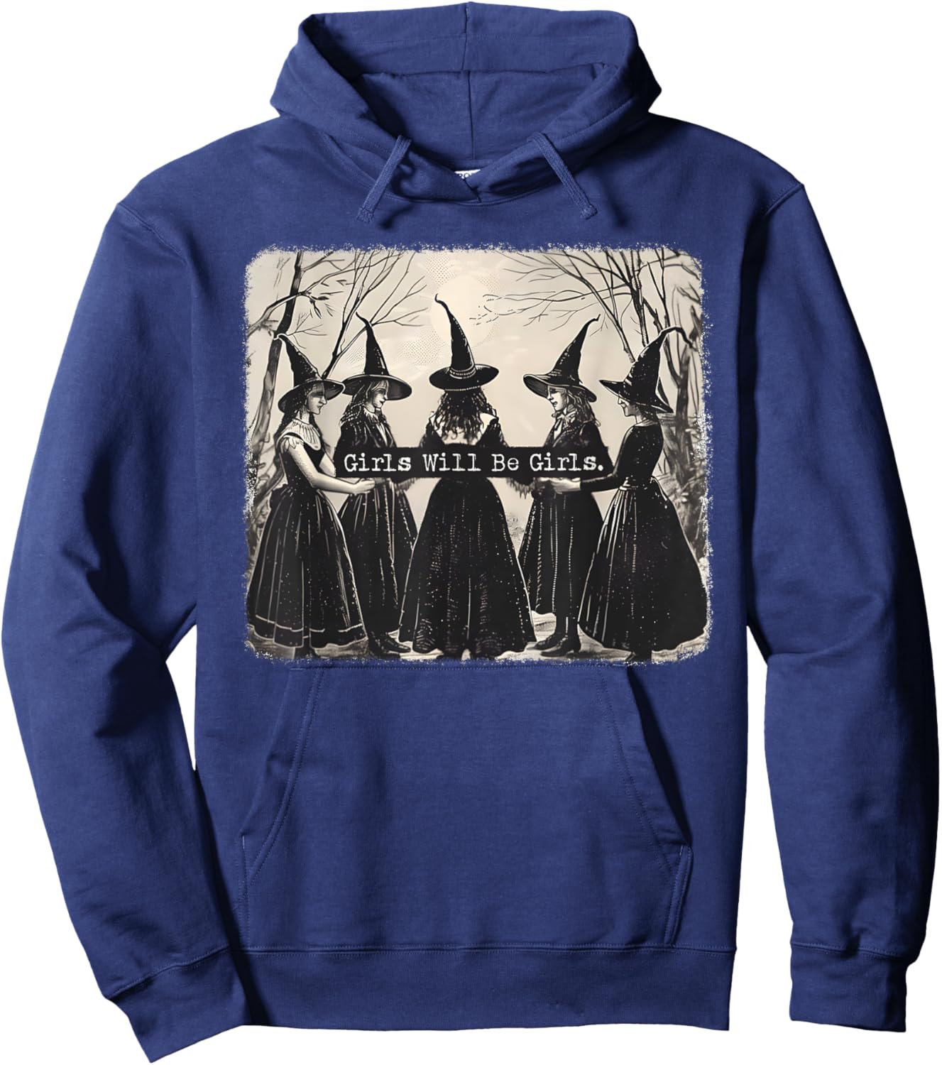 Girl Will Be Girl, Funny Witch, Witchy Vibes Hoodie - Hoodie | Navy