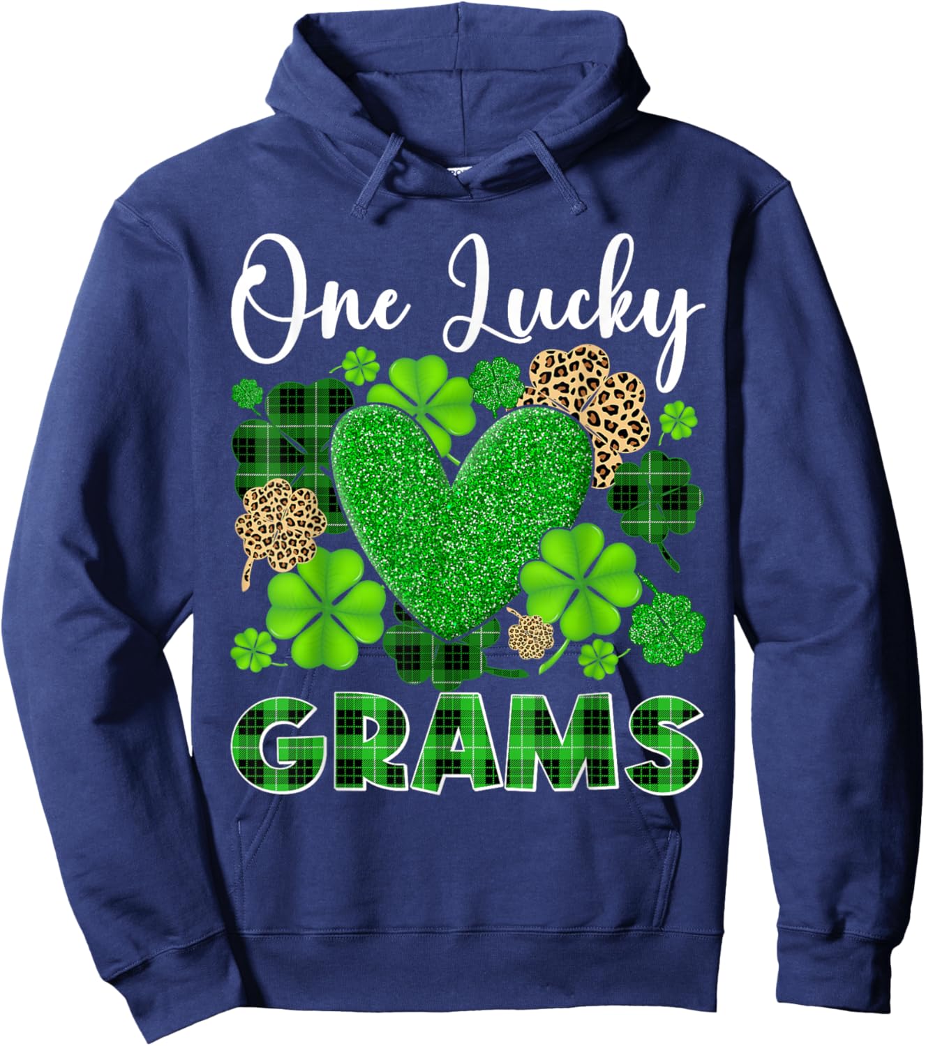 Happy St Patricks Day One Lucky Grams Hoodie - Hoodie | Navy
