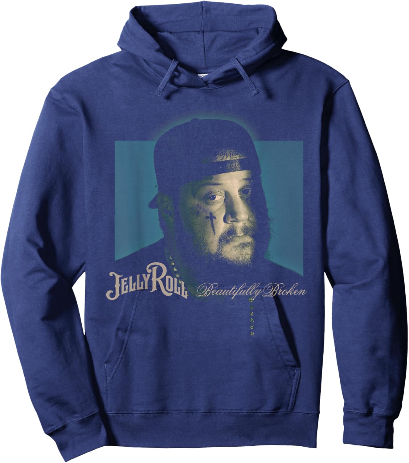 Jelly Roll - Beautifully Broken Portrait Hoodie - Hoodie | Navy